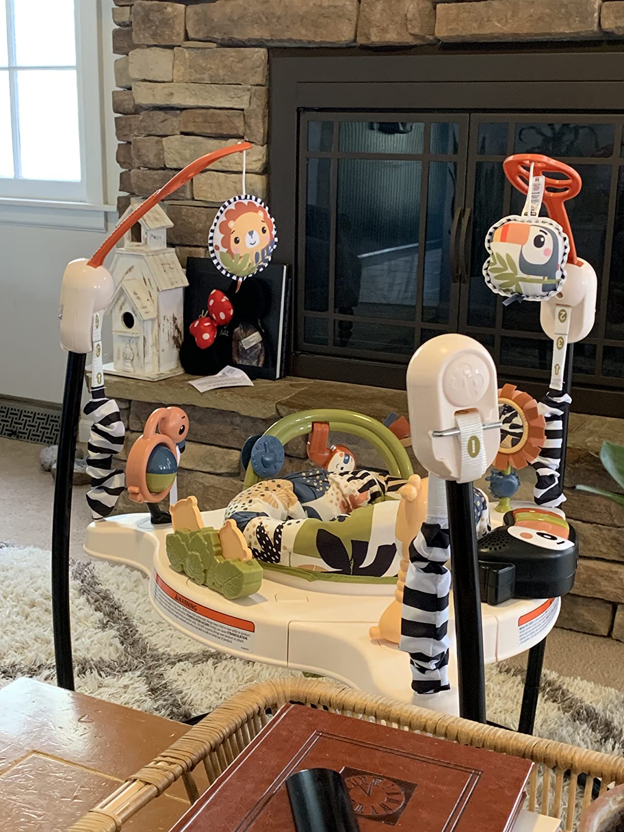 Fisher-Price Baby Bouncer Colorful Corners Jumperoo Activity Center with Music Lights Sounds & Developmental Toys customer photo 2