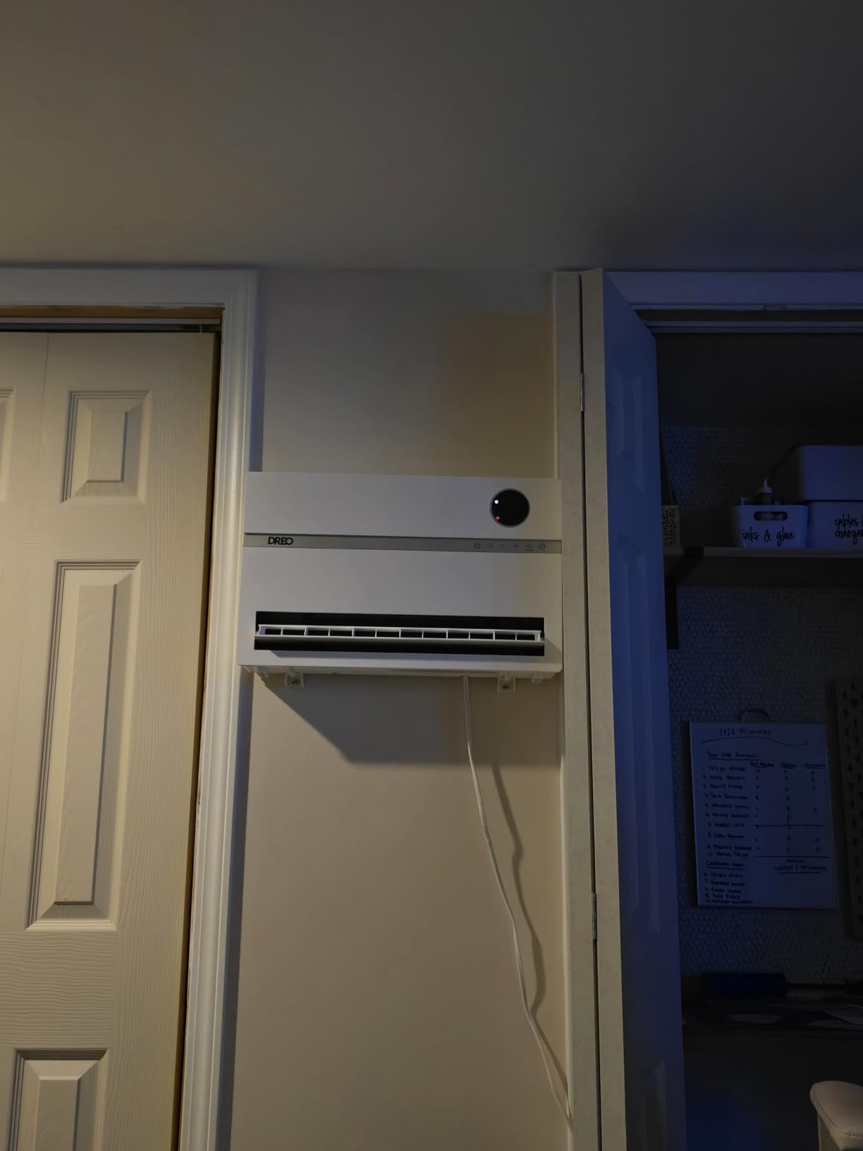 Dreo Smart Wall Heater, Electric Space Heater for Bedroom 1500W, 120° Vertical Oscillation, Adjustable Thermostat, Remote Control, 24H Timer, Easy-Mount Heater for Indoor Use, Works with Alexa, WH719S customer photo 2