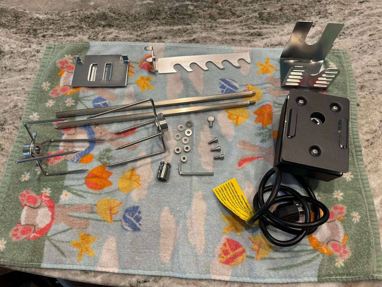 Universal Rotisserie Grill Kit for Most 2-6 Burner Grills,w/120V 4W Motor | UL Certificated BBQ Rotisserie Motor Kit, 28