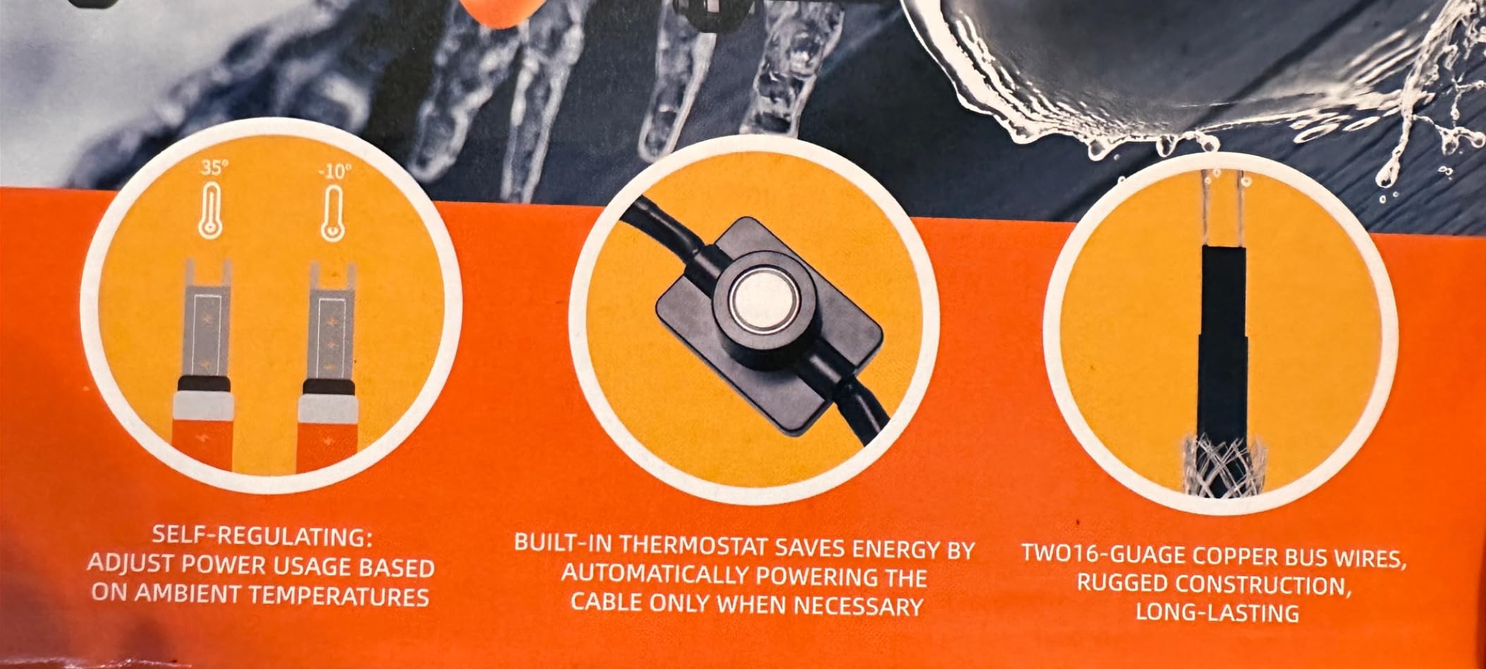 Cupohus 3FT Heat Tape for Water Pipes with Thermostat for Freeze Protection customer photo 1