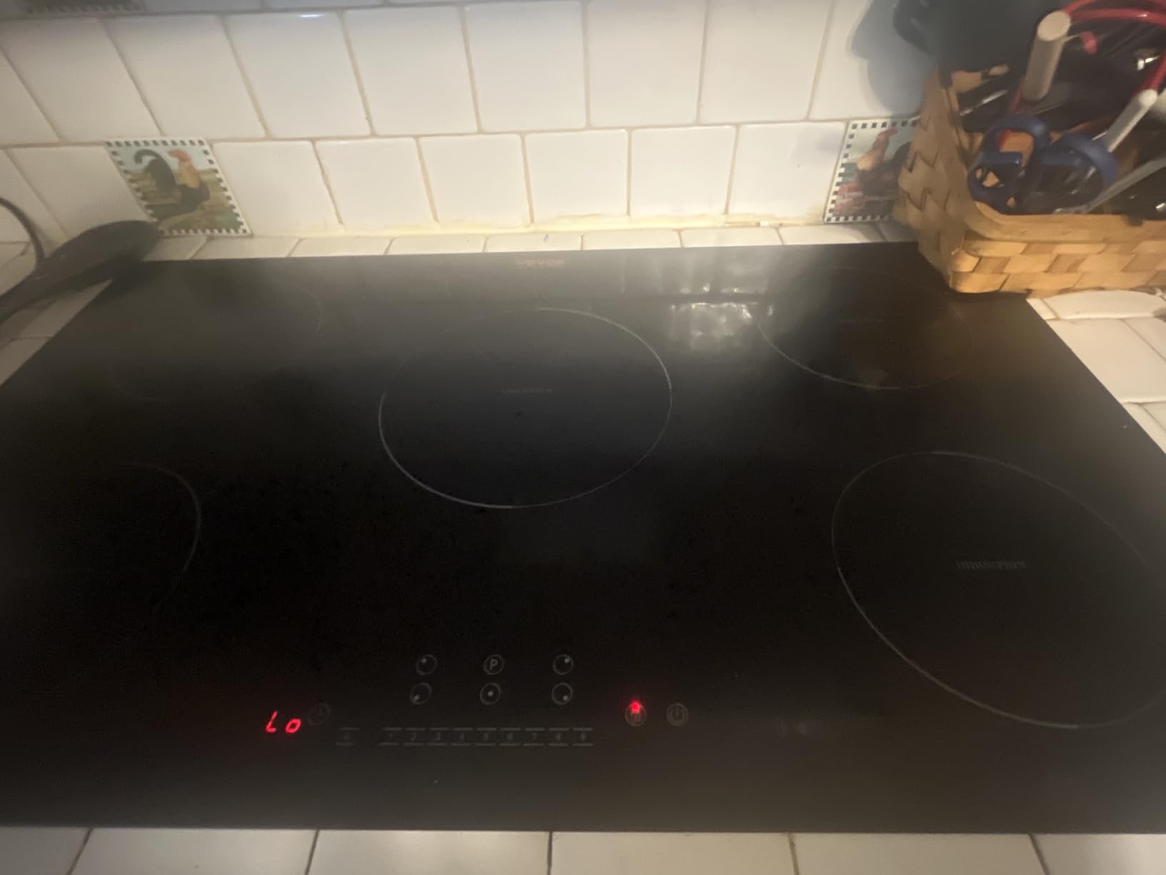 VEVOR Electric Cooktop, 5 Burners, 36'' Induction Stove Top, Built-in Magnetic Cooktop 9200W, 9 Heating Level Multifunctional Burner, LED Touch Screen w/Child Lock & Over-Temperature Protection customer photo 2