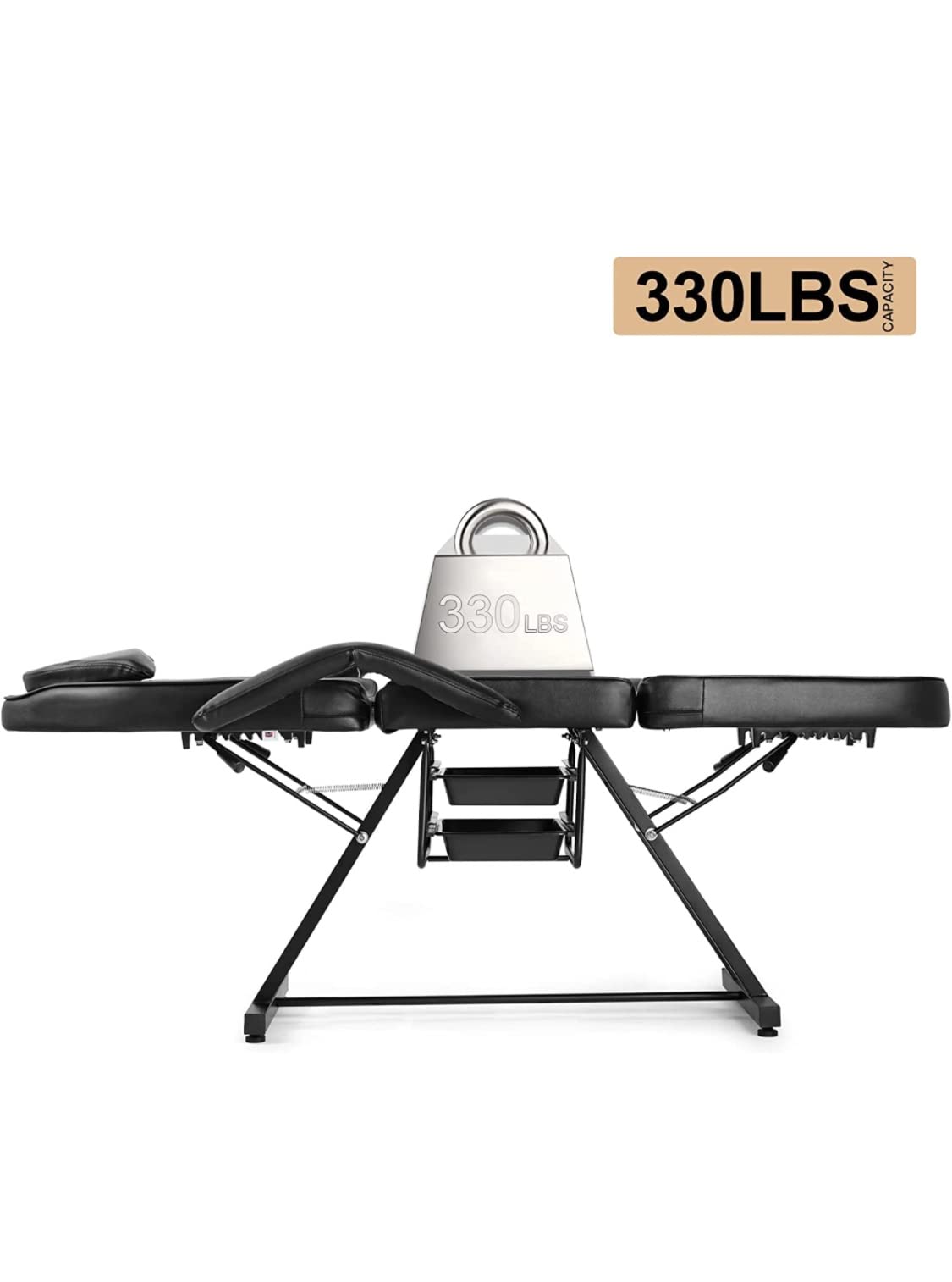 Hydraulic Facial Massage Table For Lash, Tattoo, Spa & Beauty Salon | Hydraulic Height Adjustment Provides Stable Support For Lash Extensions, Facial Treatments, Tattooing, Massage & Spa Services customer photo 2