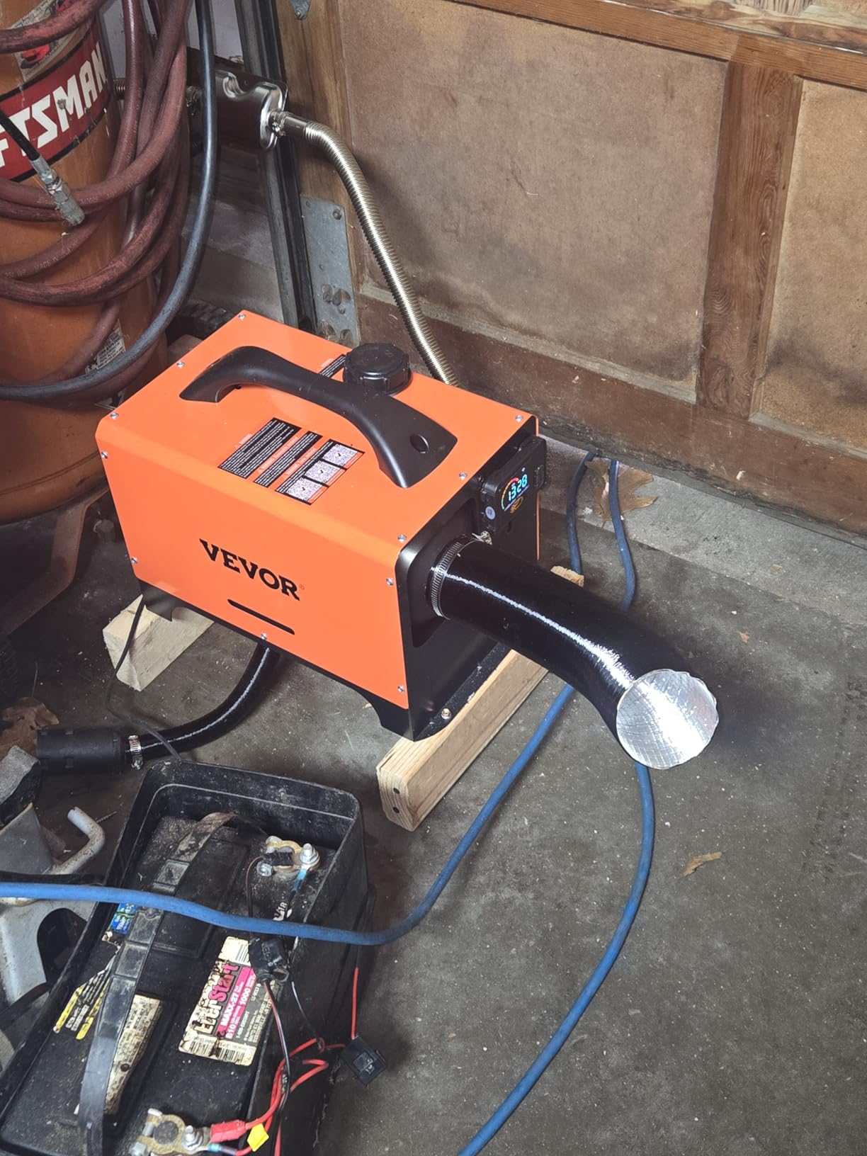 VEVOR Diesel Heater, 12V All-in-one Diesel Air Heater with Remote Control and LCD Display, 5L Fuel Tank Fast Heating Portable Diesel Parking Heater for RV, Truck, 8KW, Upgrade - APP Control, Orange customer photo 1