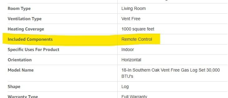 18-in Southern Oak Vent Free Gas Log Set 30,000 BTU's customer photo 2