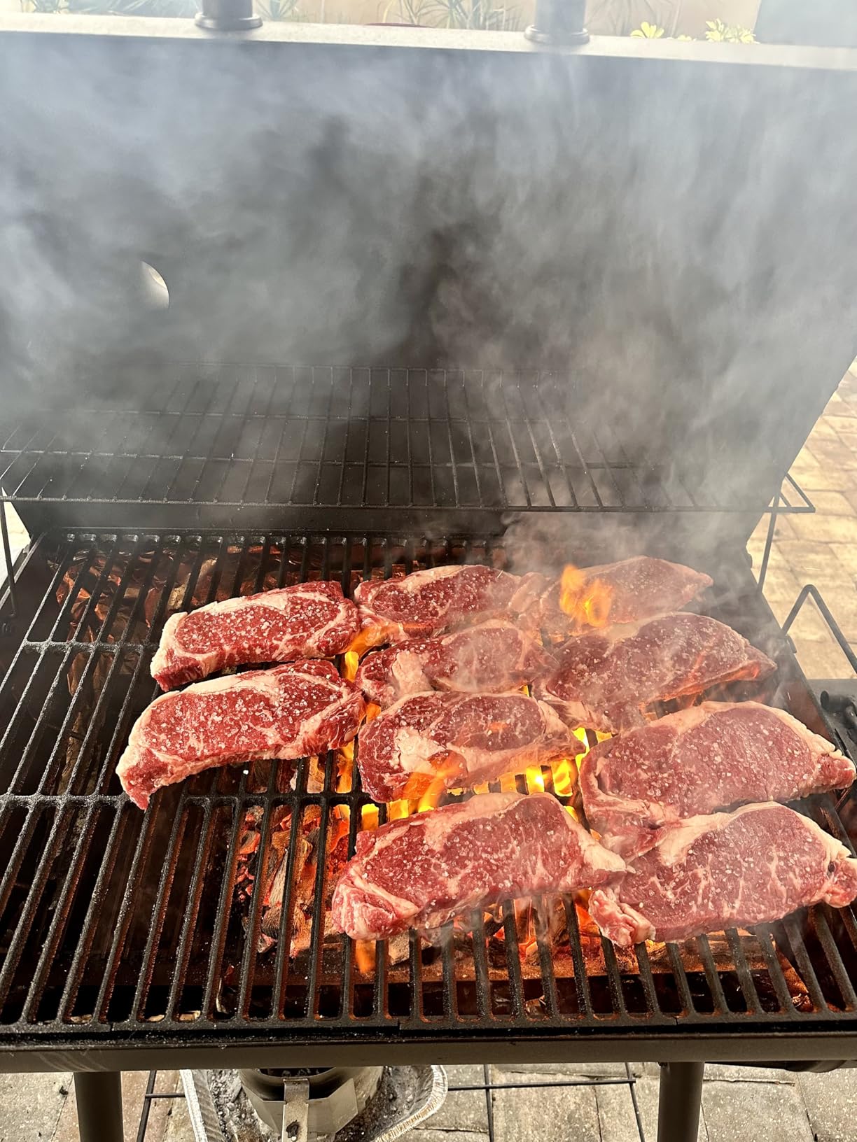 Char-Griller Smokin Pro Charcoal Grill and Offset Smoker with Side Fire Box, Dual Damper Control, Chrome Plated Steel Warming Rack, 1,130 Cooking Square Inches, CG30044223 customer photo 2