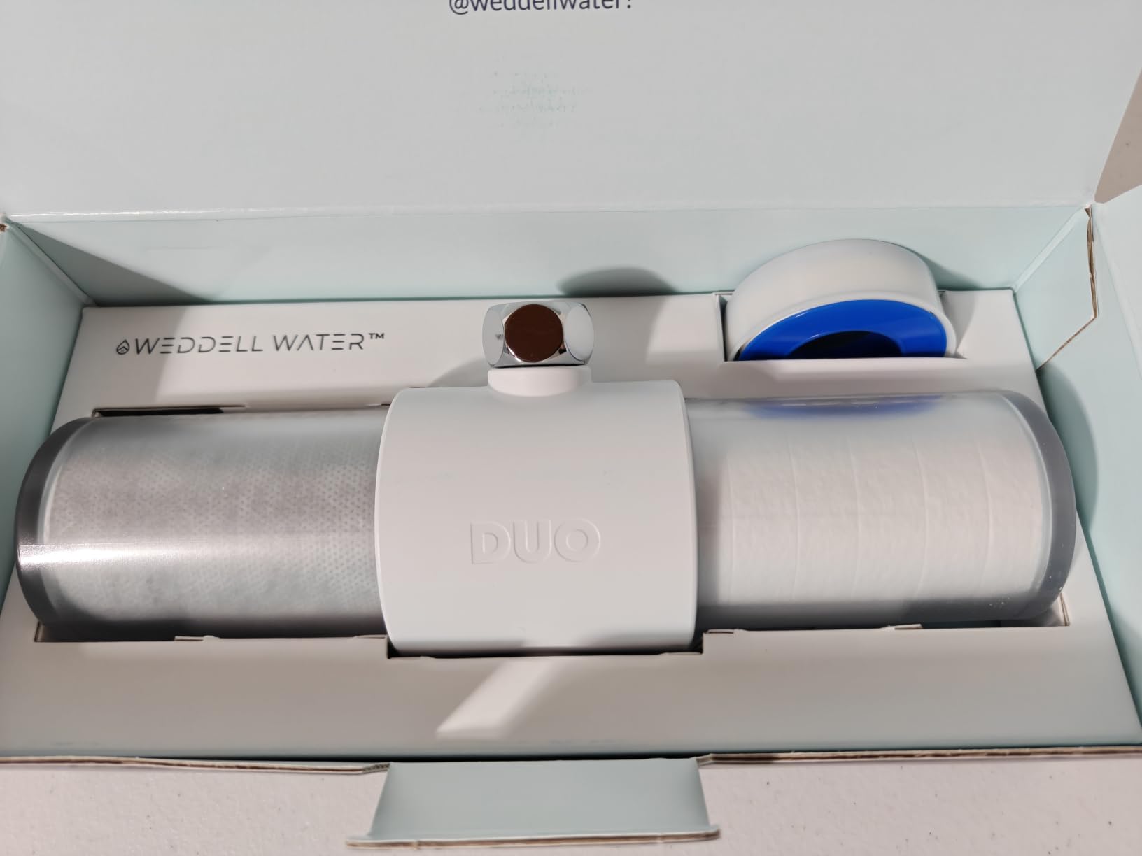 Weddell Duo Shower Head Filter, NSF Certified Chlorine Reduction, Lead-Free | Easy Installation, Award-Winning Filter for Healthier Hair & Skin, Tool-free install, fits fixed & handheld showers customer photo 1
