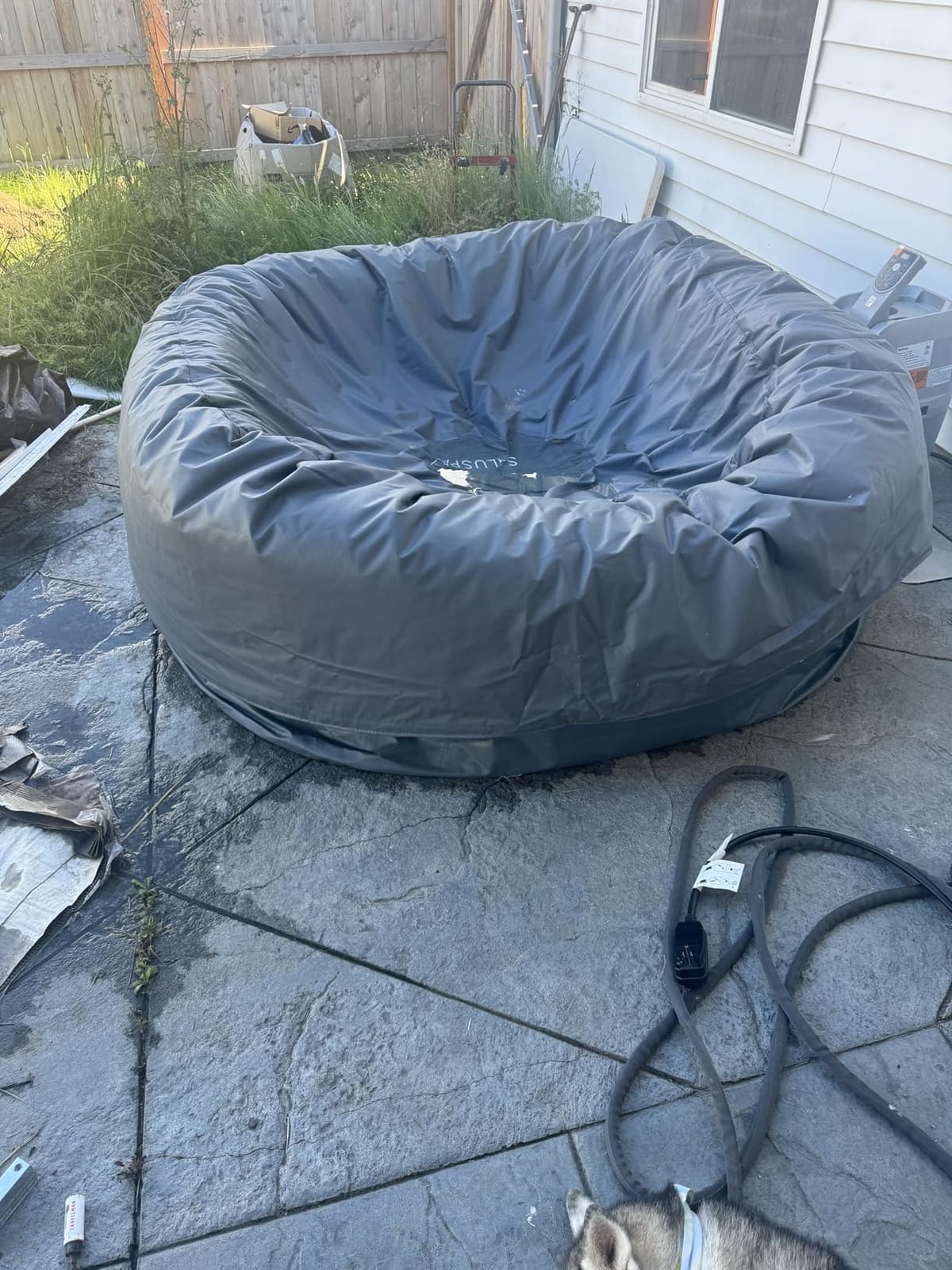 Coleman SaluSpa Atlantis AirJet Inflatable Hot Tub, 4 to 6 Person Square Portable Outdoor Spa with 140 Air Jets, App Control and EnergySense Insulated Cover, 71