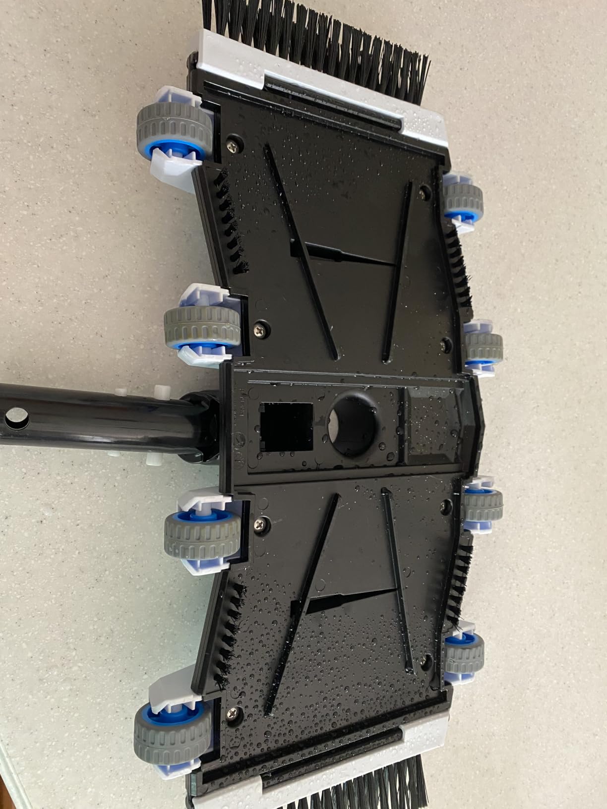 Enhanced Pool Vacuum Head with Direction-Control Handle - 17.5in Extra-Wide 4LB Professional Weighted Vac Heads Brush & Wheels -Deep Clean for Vinyl Liner,Inground & Above Ground Swimming Pool - Blue customer photo 2