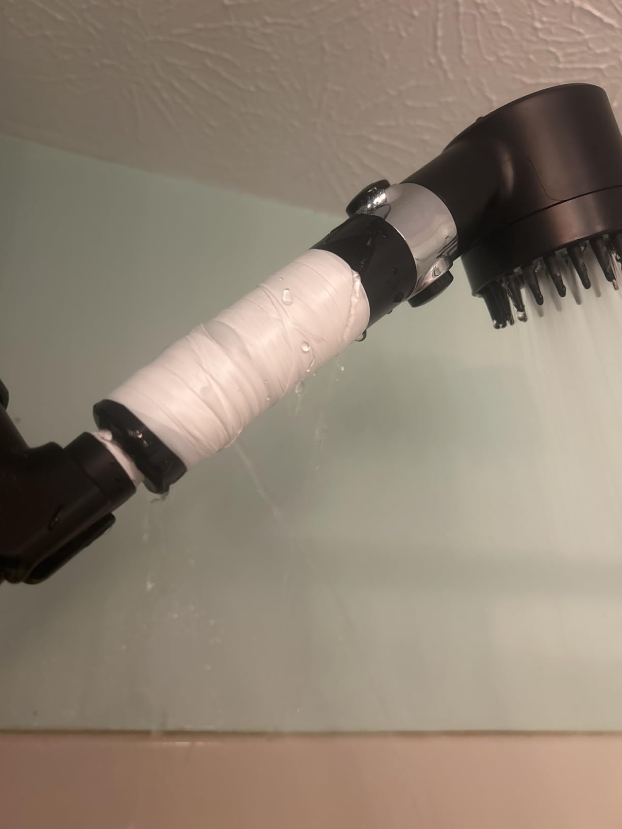 PWERAN Filtered Shower Head with Handheld, High Pressure Shower Heads Filter | ON/OFF Switch, 4 Spray, Built-in Power Wash, Detachable Showerhead, Silicone Massage Brush, Remove Chlorine, Reduces Dry Itchy Skin customer photo 1