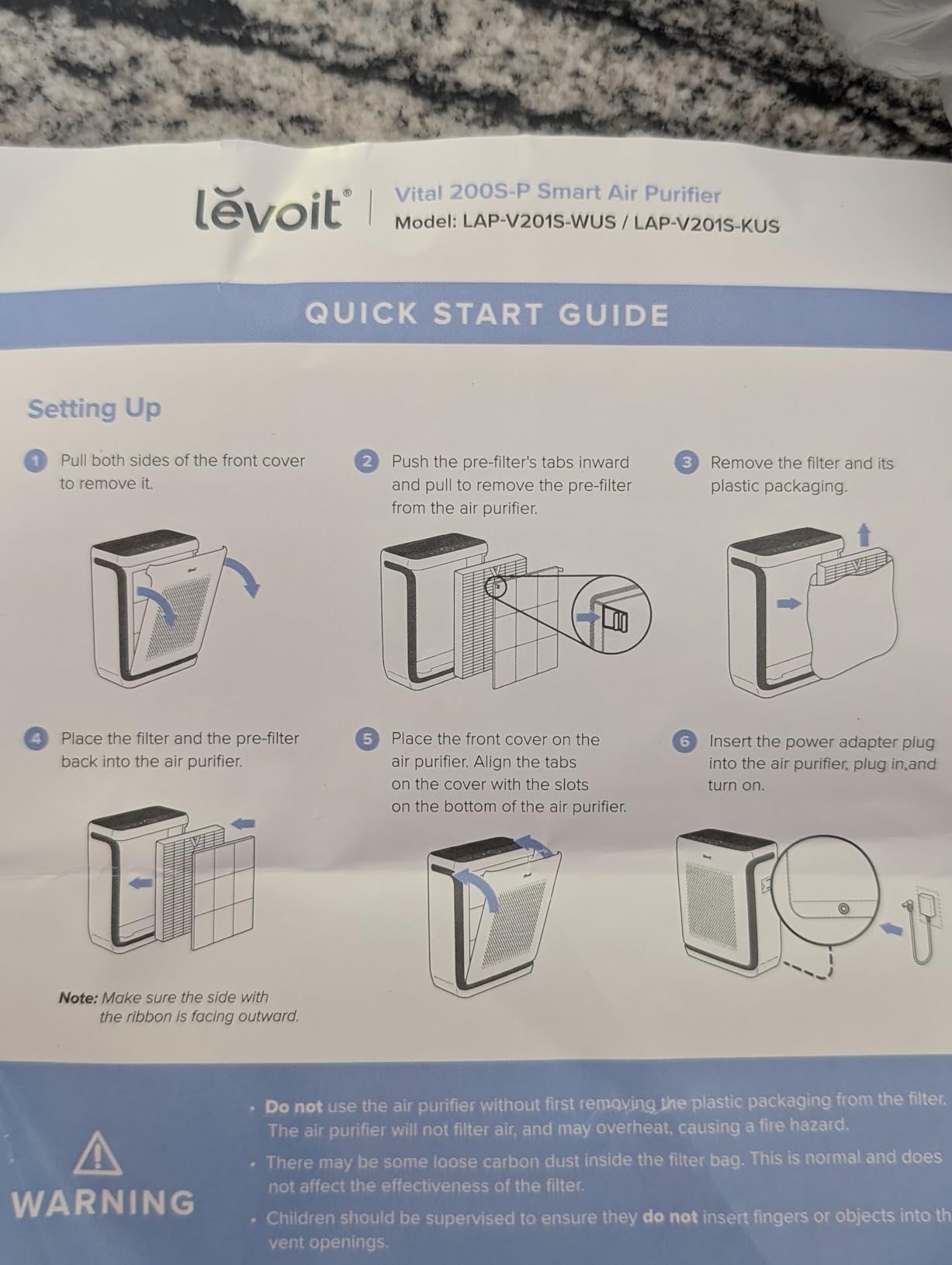 LEVOIT Air Purifiers for Home Large Room Up to 1875 Ft² with Washable Pre-Filter, AHAM VERIFIDE, Air Quality Monitor, HEPA Sleep Mode for Allergies, Pet Hair in Bedroom, Vital 200S-P, Black customer photo 1