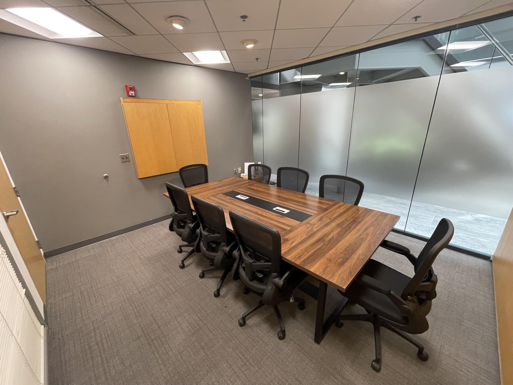 Tribesigns 8FT Conference Table, 94.49 L x 47.24 W x 29.53 H Inches Large Meeting Podcast Table for 10 People, Business Style Wooden Training Table with Strong Metal Frame for Office Conference customer photo 2