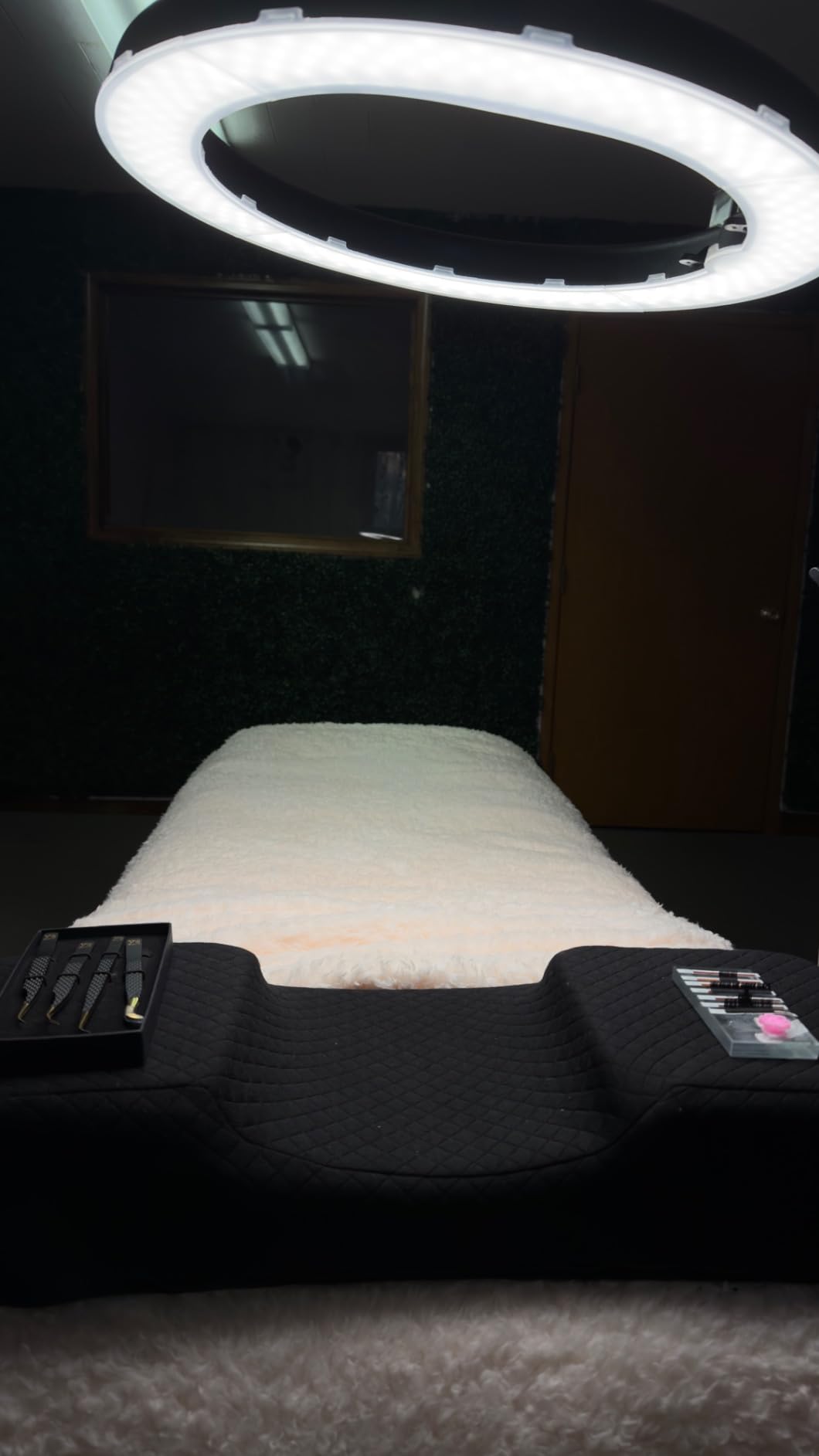 Masajeo Portable Lash Bed for Lash Extensions Massage Table with Eyelash Pillow Esthetician Bed Spa Table Spa Bed Height Adjustable Waterproof Aluminum Frame (Pink) customer photo 1