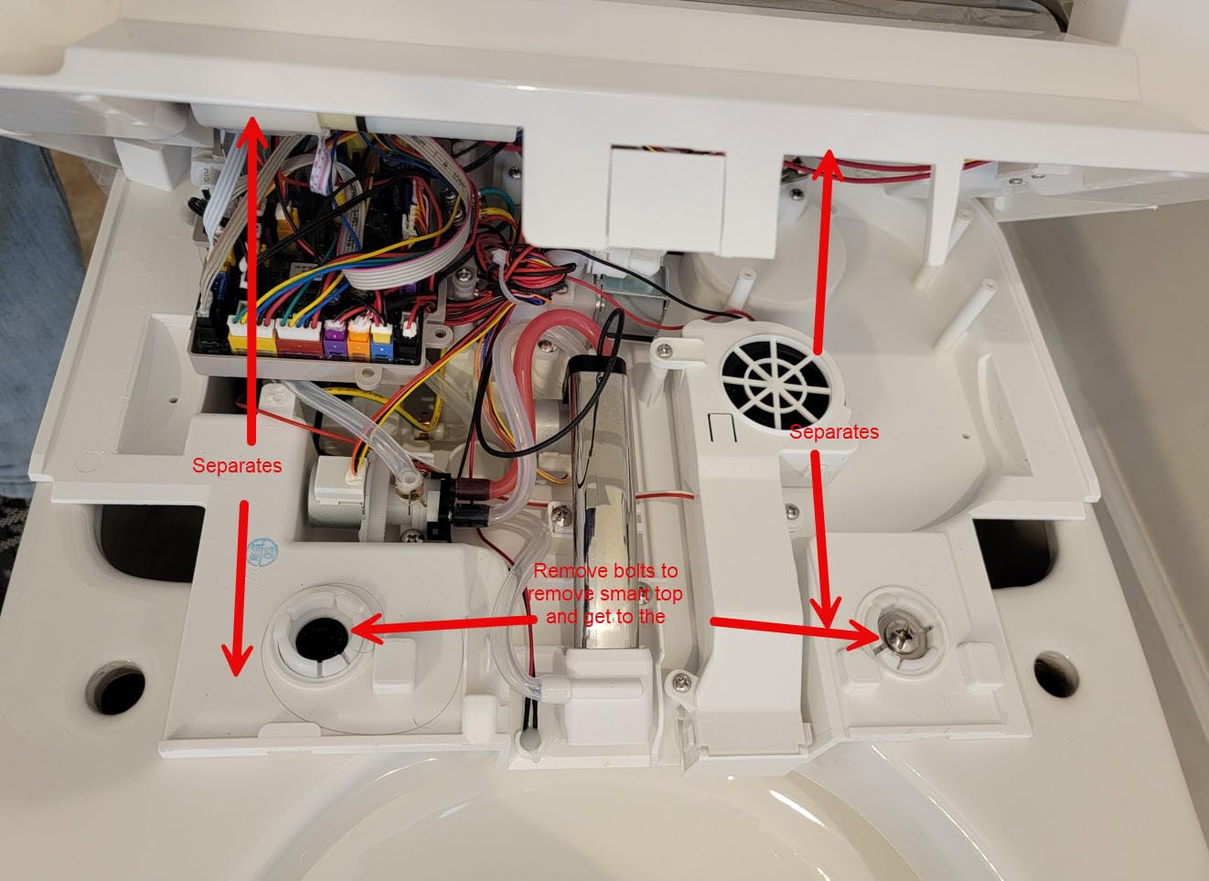 Smart Toilet with Warm Water Sprayer and Dryer, One Piece Bidet Toilet with Auto Dual Flush Foot Sensor Operation,Heated Seat Smart with Built In Fahrenheit LED Display customer photo 1
