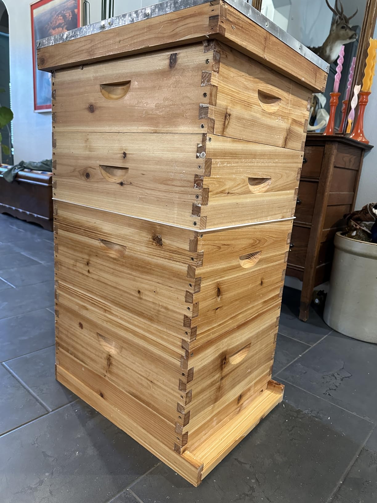 Honey Lake 10-Frame Langstroth Beehive Starter Kit, Beeswax Coated Complete Bee Hive Includes 2 Deep Brood Boxes & 2 Medium Super Bee Boxes with Beehive Frames and Foundations for Beekeepers (4 Layer) customer photo 2