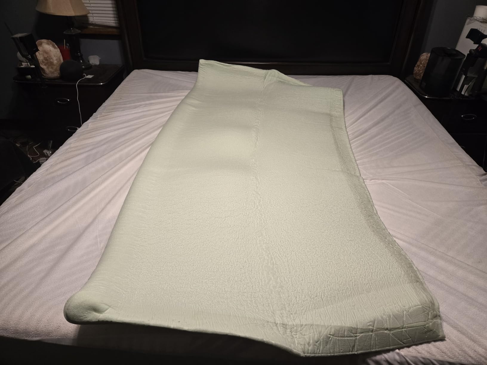 ZINUS 3 Inch Green Tea Memory Foam Mattress Topper, Pressure-Relieving Layer, Ideal for Back Pain Relief, Compact WONDERBOX Packaging, CertiPUR-US Certified, Queen customer photo 1