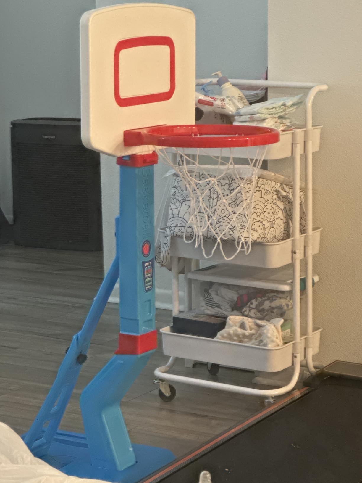 Toddler Basketball Hoop- Mini Kids Basketball Hoops Toy for Indoor Outdoor | Adjustable Height Play- Portable Basketball Goal for Poolside- Game Sport Toys, for Baby Boys & Girls Age 3 4 5 6 customer photo 2
