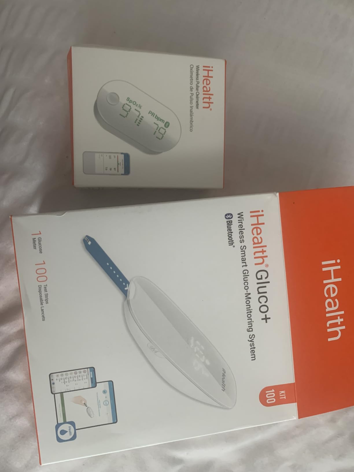 iHealth Gluco+ Wireless Smart Glucose Monitor Kit, 100 Strips & 100 Lancets | Free Smart App, Unlimited Data Storage, High Accuracy, Home Blood Sugar Tracking, Daily Diabetes Management customer photo 1
