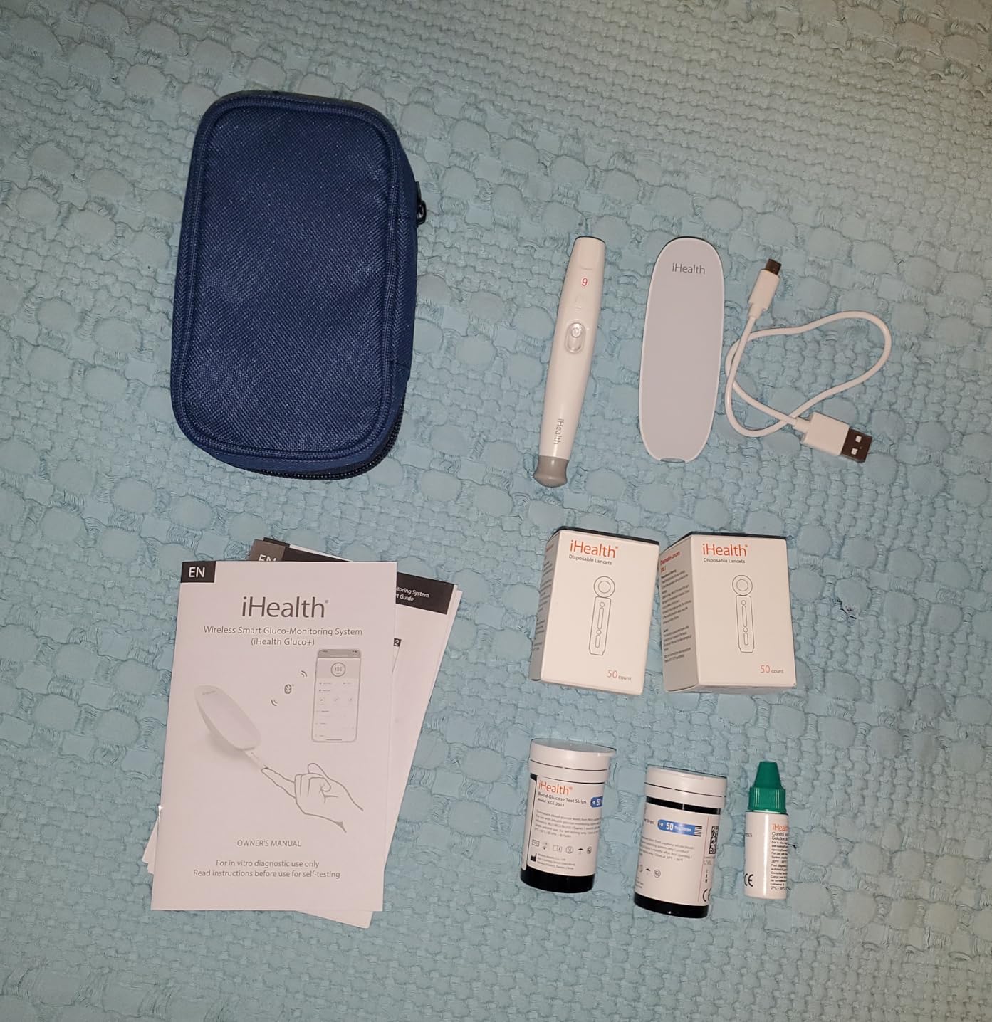 iHealth Gluco+ Wireless Smart Glucose Monitor Kit, 100 Strips & 100 Lancets | Free Smart App, Unlimited Data Storage, High Accuracy, Home Blood Sugar Tracking, Daily Diabetes Management customer photo 2