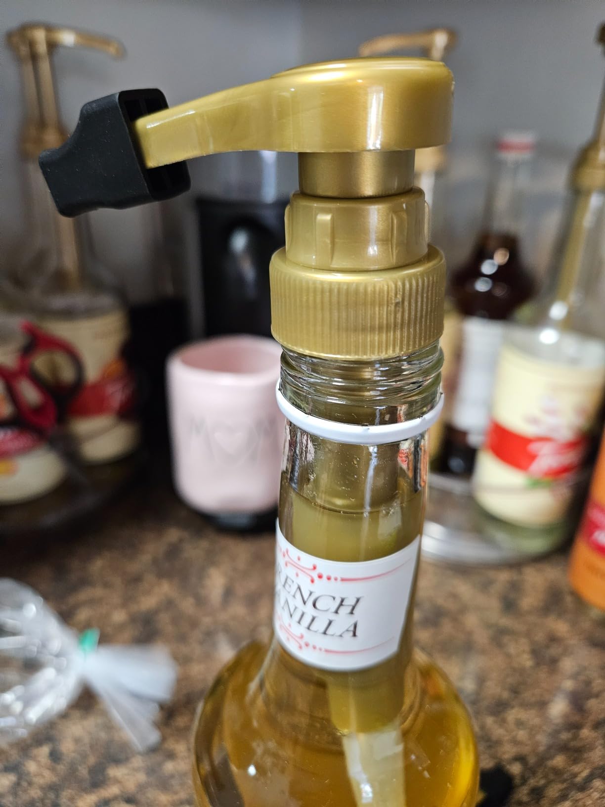 Coffee Syrup Pump. ONLY for Monin GLASS 750ml (25.4 Fl.Oz.) Bottle (Pack of 2). FDA Compliant. BPA Free. Product of Bayside Traders customer photo 1