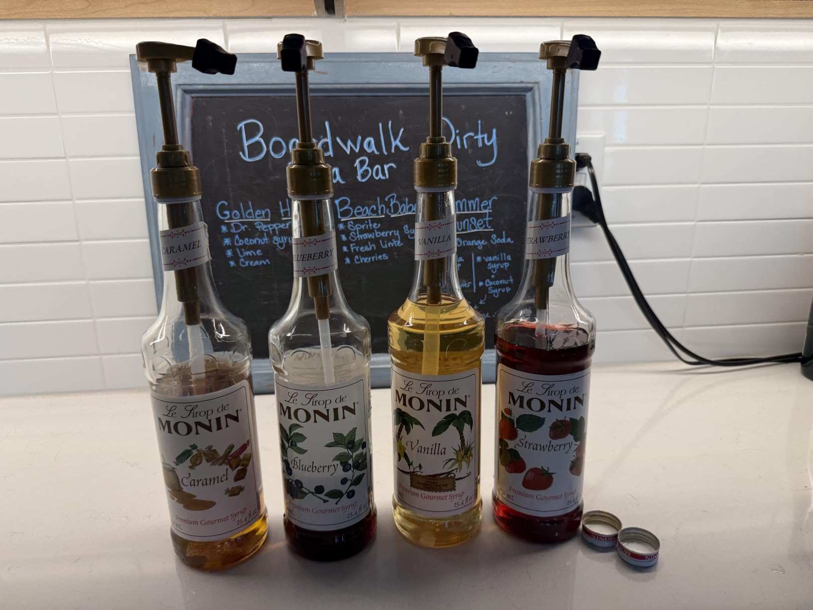 Coffee Syrup Pump. ONLY for Monin GLASS 750ml (25.4 Fl.Oz.) Bottle (Pack of 2). FDA Compliant. BPA Free. Product of Bayside Traders customer photo 2