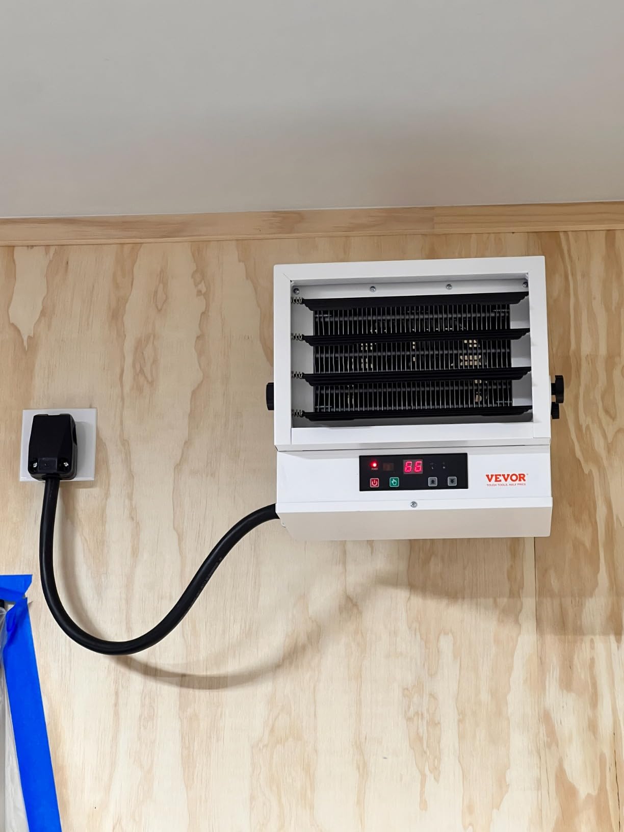 VEVOR Electric Garage Heater, 7500 Watt Digital Fan Forced Wall Ceiling Mount Shop Heater, Remote Control, Overheat Protection, Hardwired Heater with 9 Hour Timer, ETL Listed customer photo 1