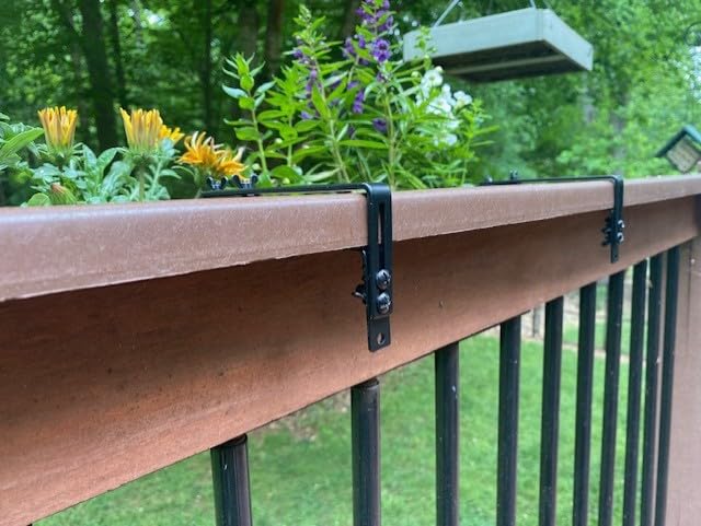 4 Pack 24 Inch Window Boxes Planters for Outdoor Plants Railing Planter Box with Adjustable Brackets customer photo 2