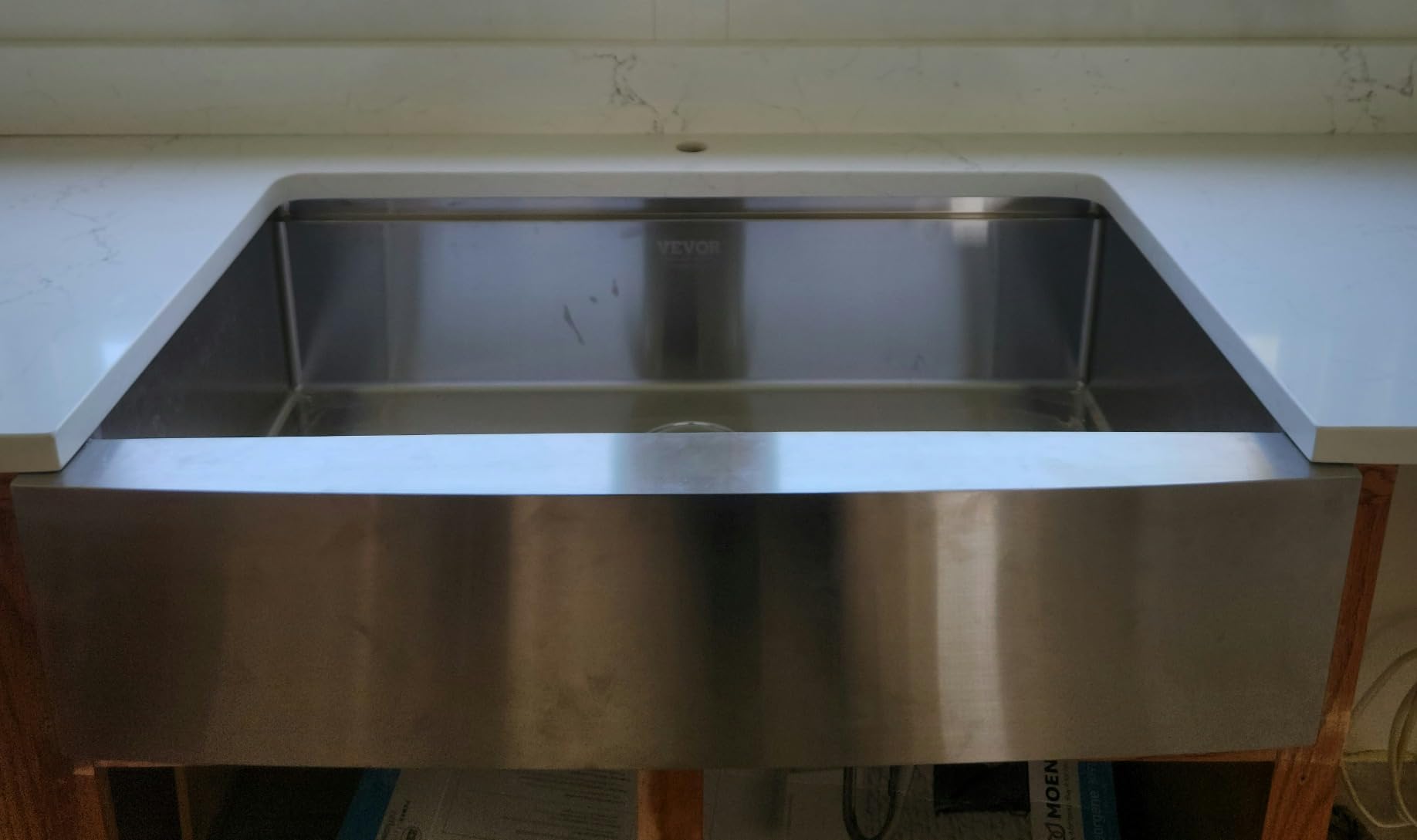 VEVOR 33 inch Farmhouse Kitchen Sink, 304 Stainless Steel Sink, Top Mount Single Bowl Kitchen Sinks with Ledge & Accessories customer photo 2