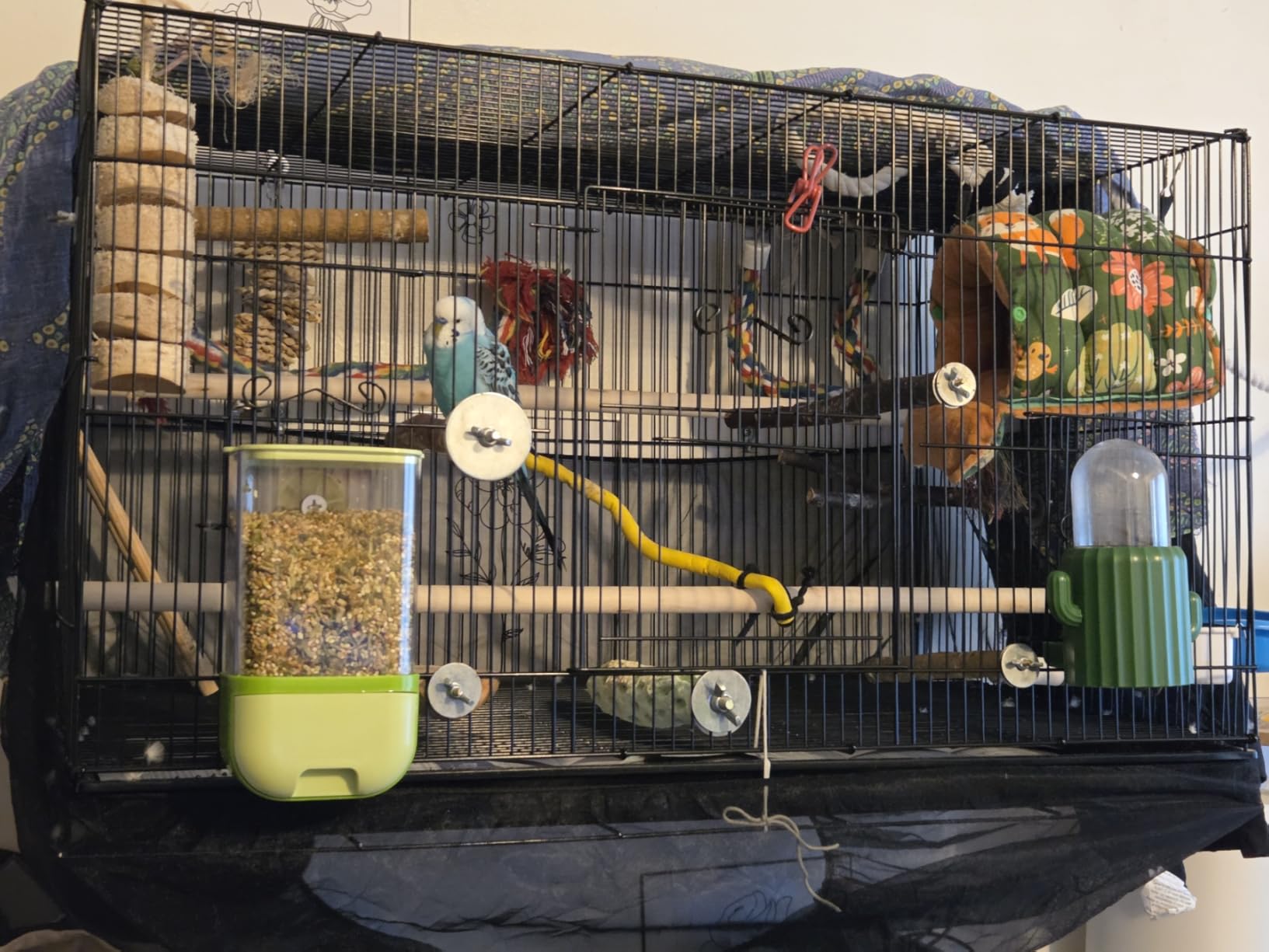 VEVOR 30 Inch Flight Bird Cage, Stackable Bird Cage Parakeet Cage with Slide-Out Tray and Handle, Small Parrots Birdcage for Cockatiels Budgies Conure Macaw Finch Lovebirds Canaries Pigeons customer photo 1