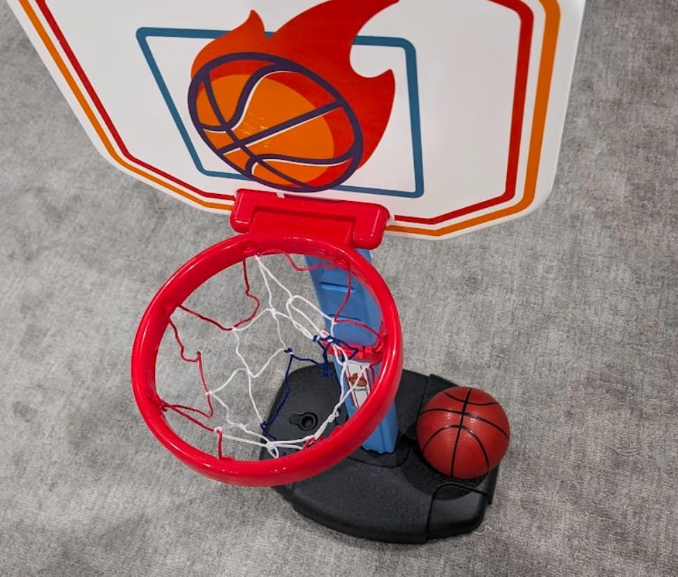 JOYIN Toddler Basketball Hoop Indoor, Adjustable Basketball Goal for Kids with 4 Balls, Game Toys for Playroom Pool Outdoor, Birthday Gift for Baby Boys Girls Age 1 2 3 4 - Air Pump Included customer photo 1