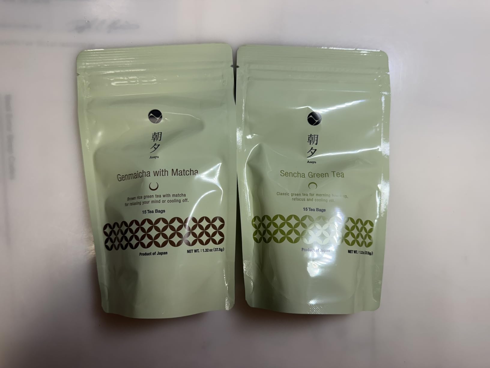 Asayu Japan Green Tea, Green Boost Gift Set, Japanese Sencha and Genmaicha with Matcha Powder, Made in Japan, 30 Tea Bags - Sencha & Roasted Brown Rice Tea with Matcha customer photo 1
