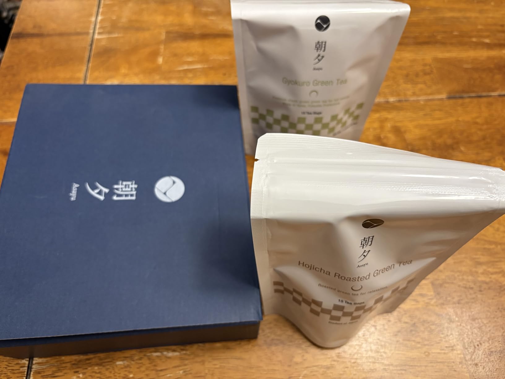 Asayu Japan Green Tea Set - Daily Essentials Duo Gift Box (Japanese Gyokuro and Hojicha) 30 Tea Bags 100% Made in Japan, Premium Shade Grown Tea for Morning and Roasted Green Tea for Evening - Daily Essentials Duo customer photo 1