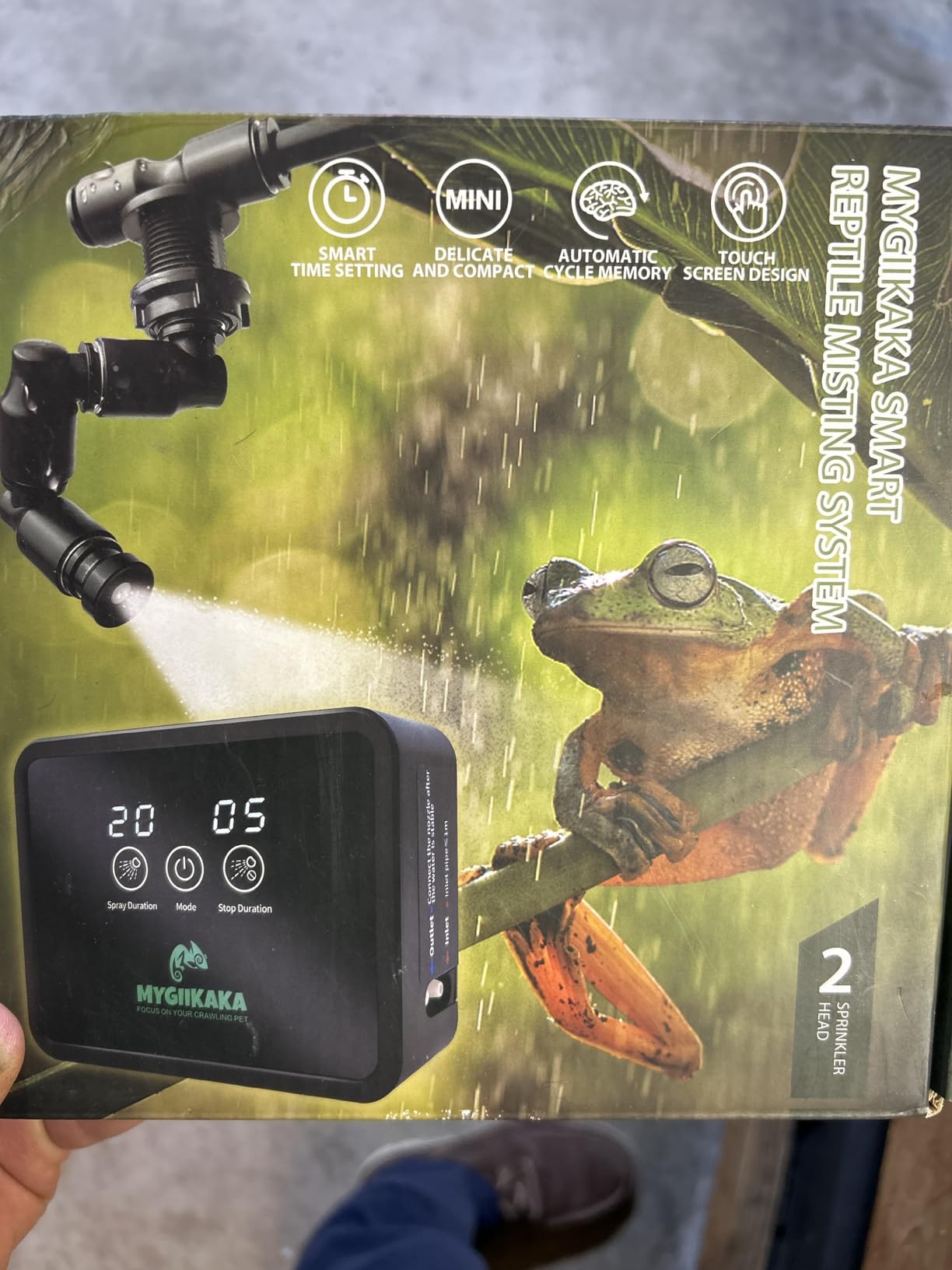 Reptile Smart Mister, Reptile Humidifiers Misting System Automatic with Timer, Terrariums Humidifier with 360°Adjustable Misting Nozzles, Spray Kit for Rainforest Plants Amphibian customer photo 1