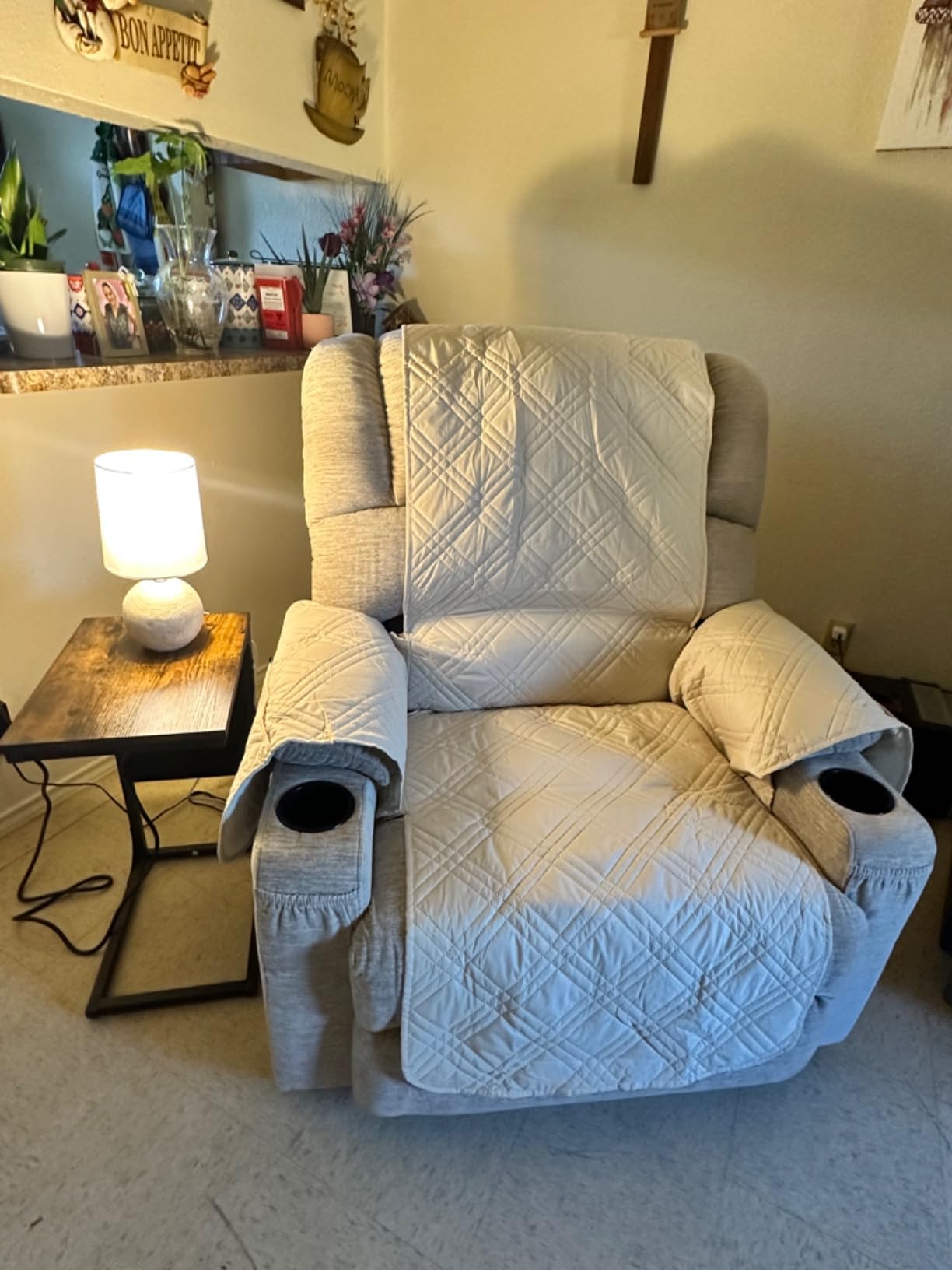 MCombo Power Lift Recliner Chair for Elderly R7096 (Medium-Wide, Navy Blue) | Stand Assistance, Wide seat, Heat and Massage, 4.7