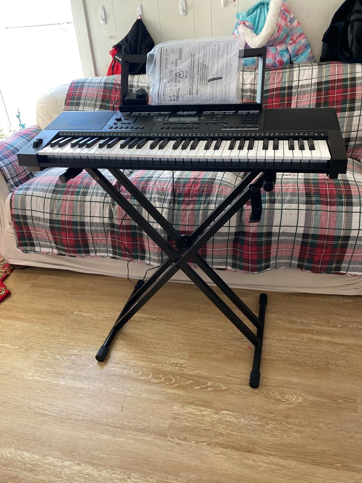 Liquid Stands Piano Keyboard Stand X Style Adjustable Portable Heavy Duty | Fits 54 61 88 Key Electric Compatibility, Double Braced Foldable Frame, Digital Music Table for Kids and Adults customer photo 2