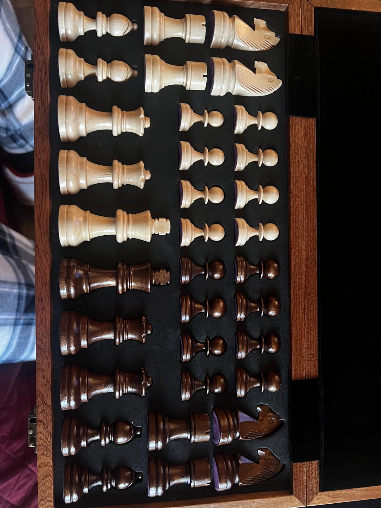 Chess Armory Wooden Chess Set 15 Inch - Premium Walnut Wood Handcrafted Game Board for Adults and Kids with Extra Queen Pieces and Storage Box - Ideal for Home and Travel - Non-Magnetic customer photo 1