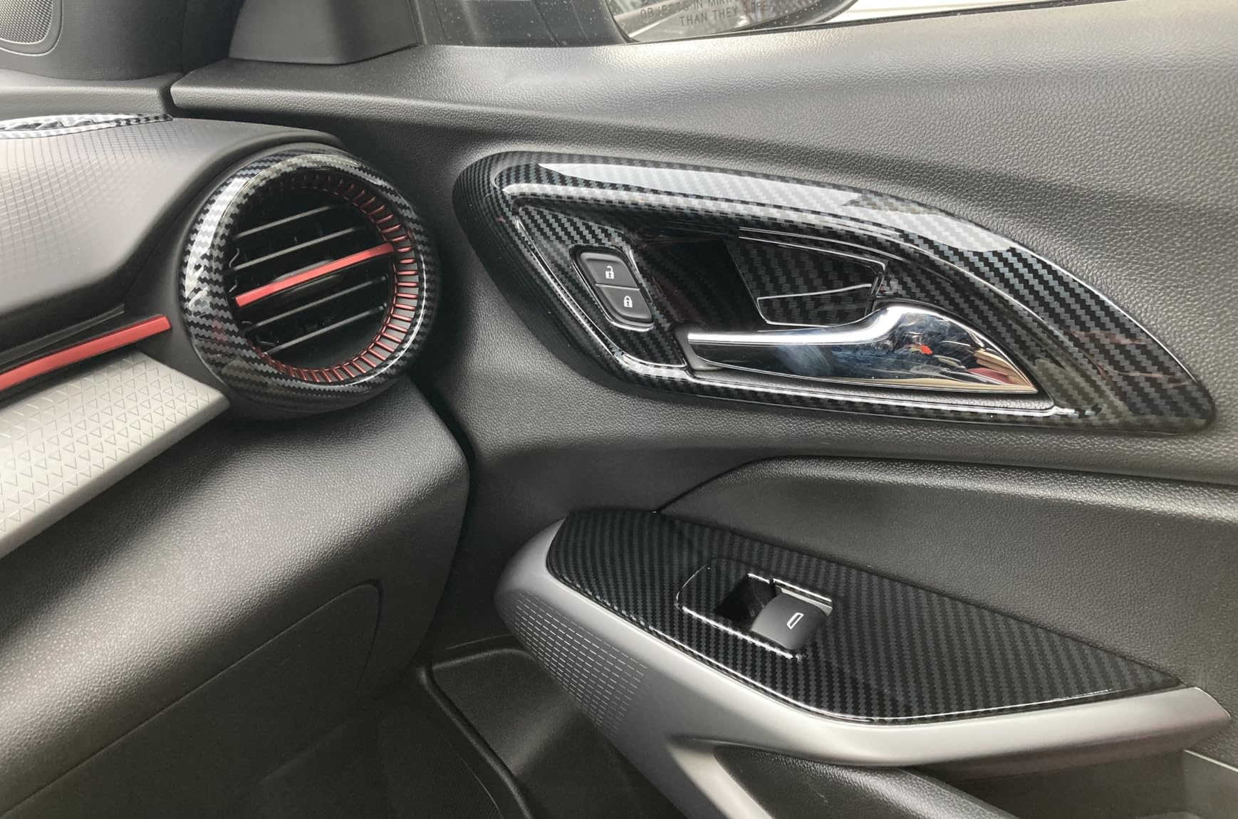 Carbon Fiber Style Interior Door Handle Cover Trim Accessories for Chevrolet Trax 2024-2026 customer photo 1
