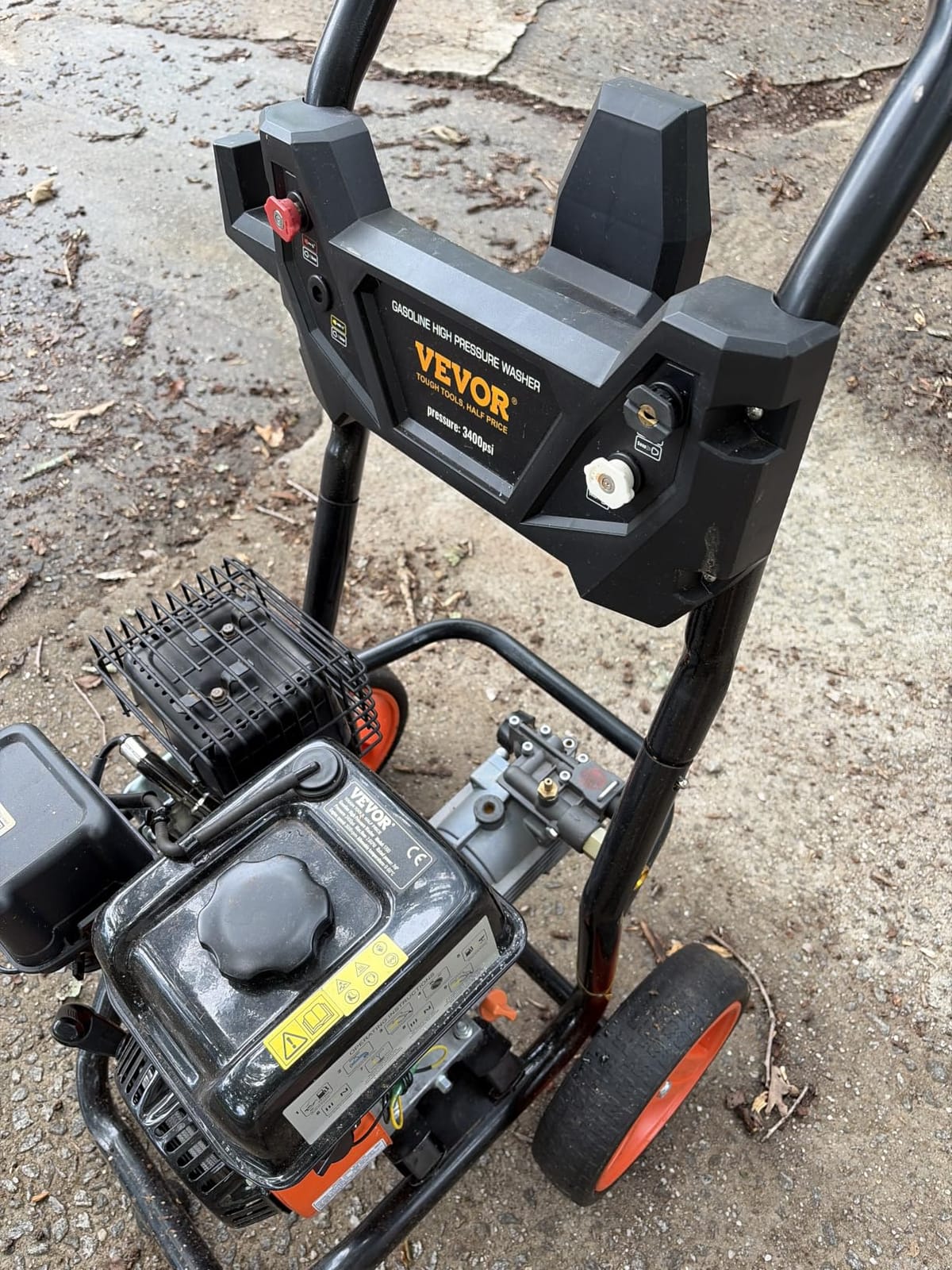 VEVOR Gas Powered Pressure Washer 3400 PSI 2.6 GPM, with Spray Gun and Extension Wand, 5 Quick Connect Nozzles, Copper Pump customer photo 1