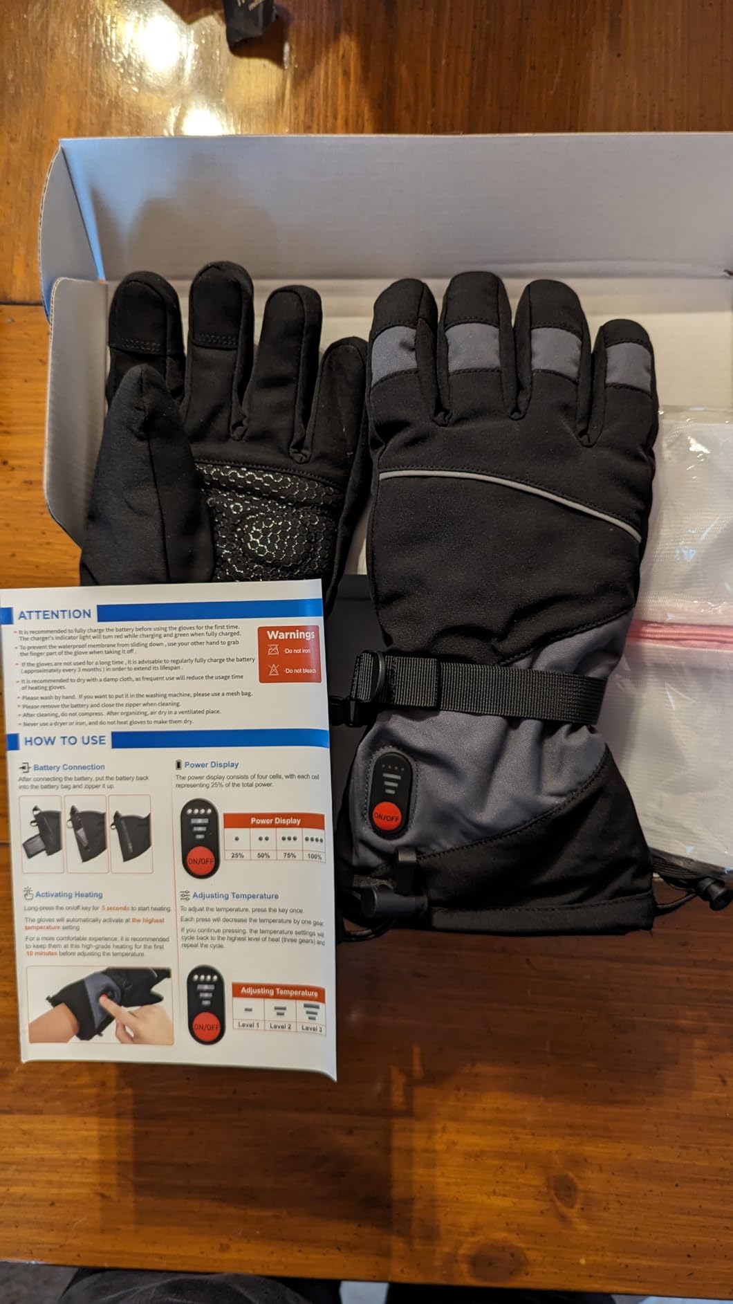 Rechargeable Heated Gloves for Men Women, 7.4V Fast Heating Glove Liners, Hand Warmers Arthritis Heater Cold Winter Gloves, Snowmobile Camping Cycling Skiing Hiking Working customer photo 1