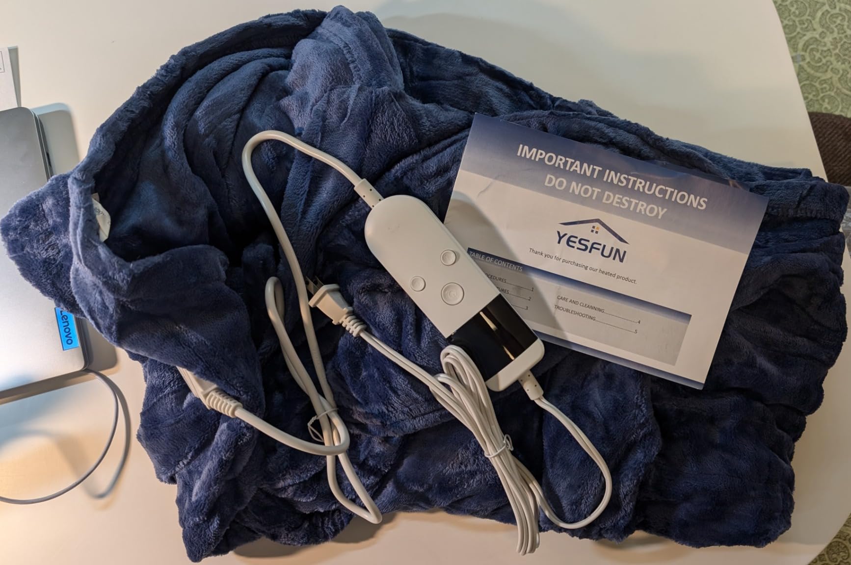 Wearable Car Electric Blanket 12 Volt Heated Travel Blanket Plug in Heating Throw for Car Truck SUV Van with Controller 2 Heating Level Ideal for Camping, Traveling(41x55, Gray) customer photo 1