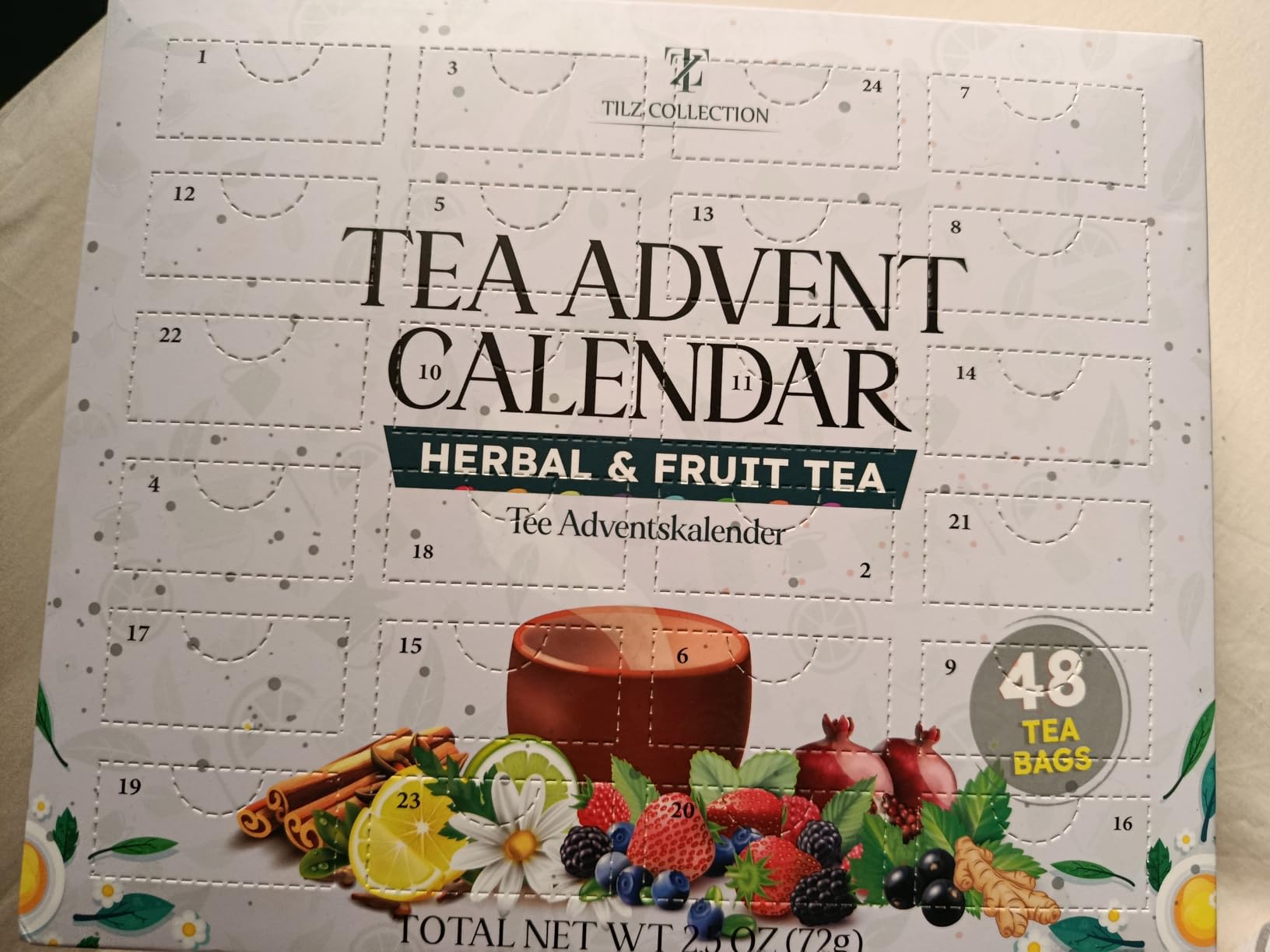 TILZ COLLECTION Tea Advent Calendar 2023 Women, Men | 24 Day Gift Set 2x Flavoured Selection, Green Tea, ginger peppermint hibiscus earl grey black Adult Christmas Gifts customer photo 2