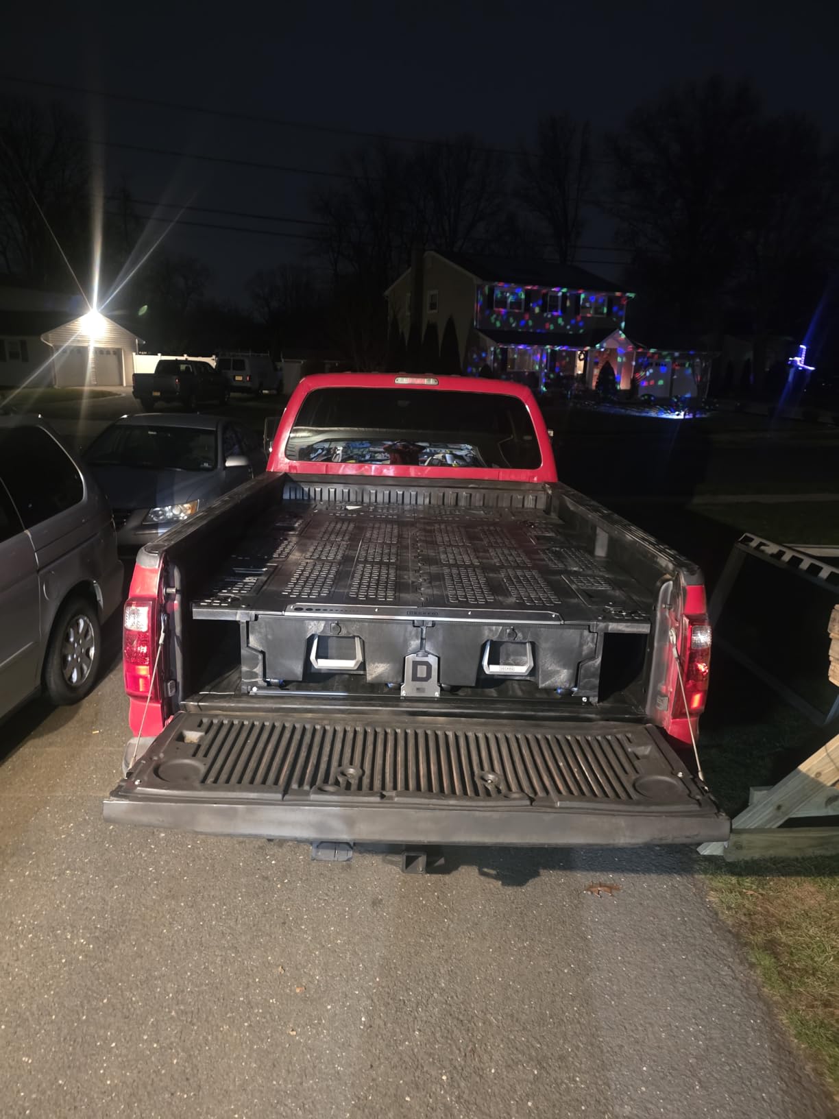 DECKED Truck Bed Storage System Includes System Accessories, Compatible with Ford Super Duty (2017-current) 6'9