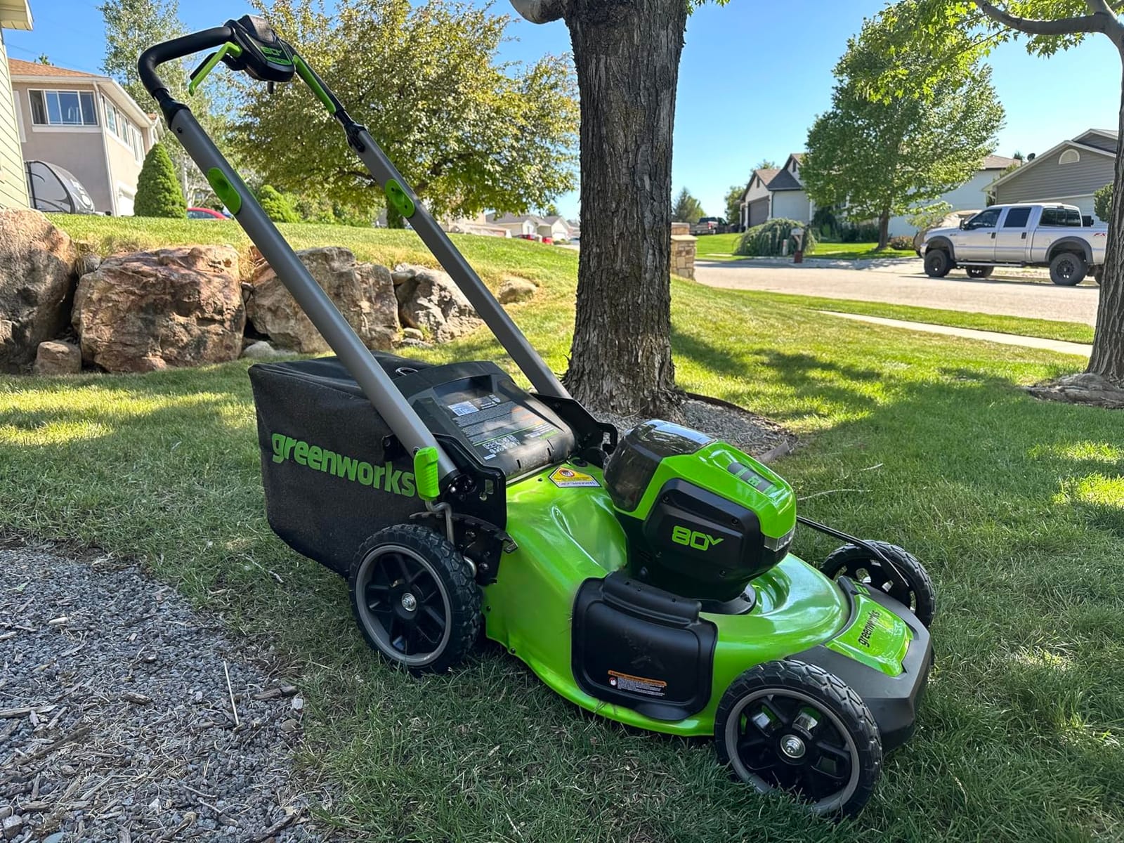 Greenworks 80V 21 in Self-Propelled Lawn Mower, 4.0 Ah Battery and Charger customer photo 1