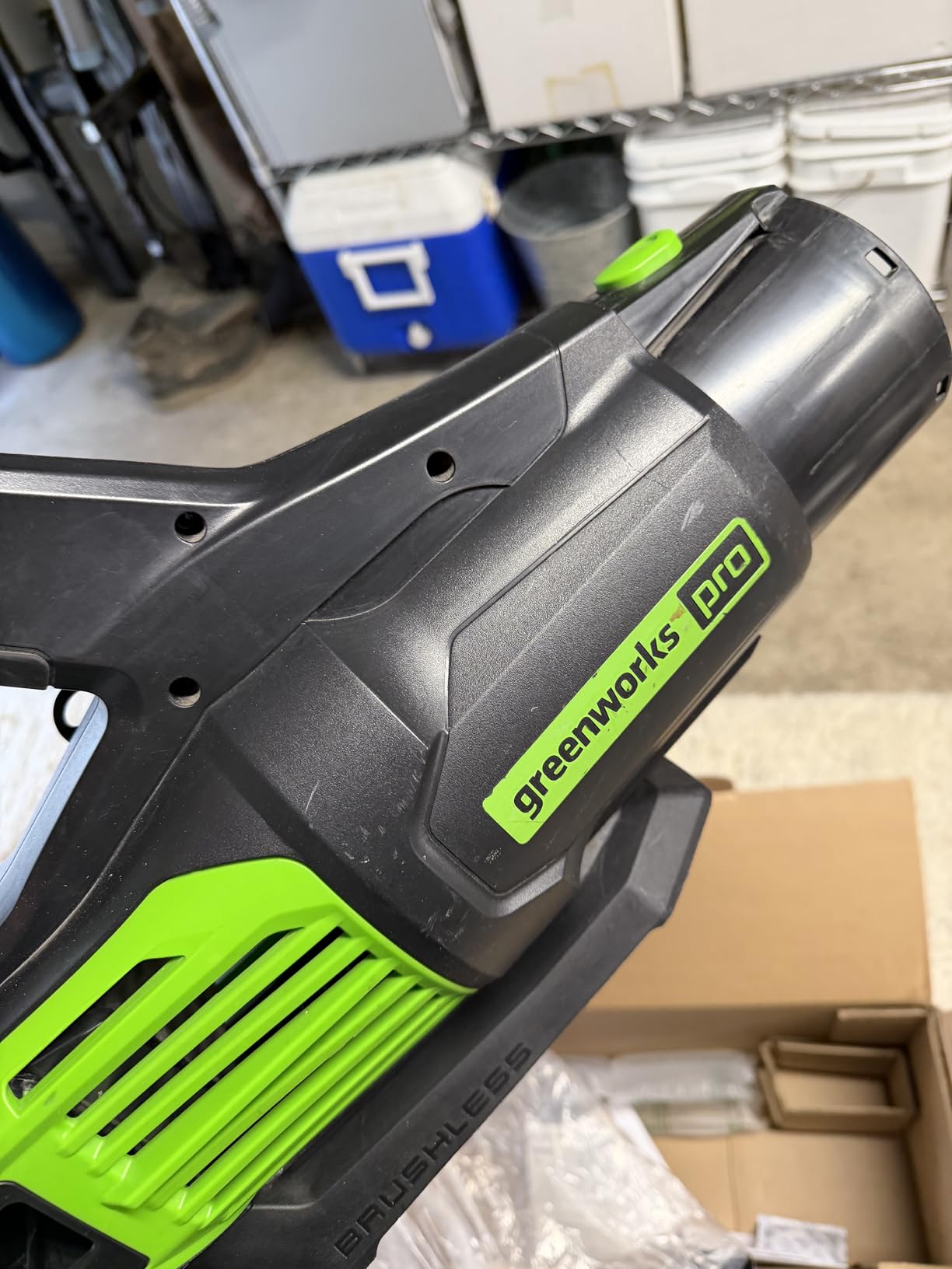 Greenworks 80V (770 CFM / 190 MPH) Brushless Cordless Leaf Blower (Turbo Button, Cruise Control, 28 CC Gas Equivalent), 4.0Ah Battery (320 Wh Max) + Rapid Charger customer photo 1
