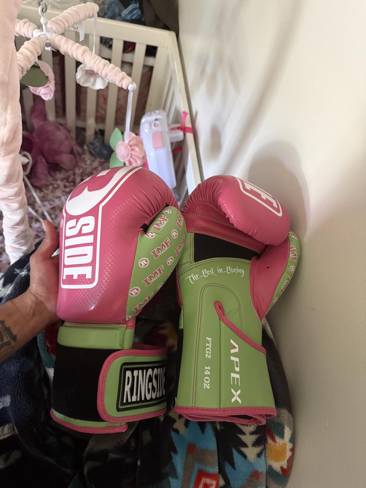 Ringside Apex Flash Sparring Gloves, IMF-Tech Boxing Gloves with Secure Wrist Support, Synthetic Boxing Gloves for Men and Women customer photo 1