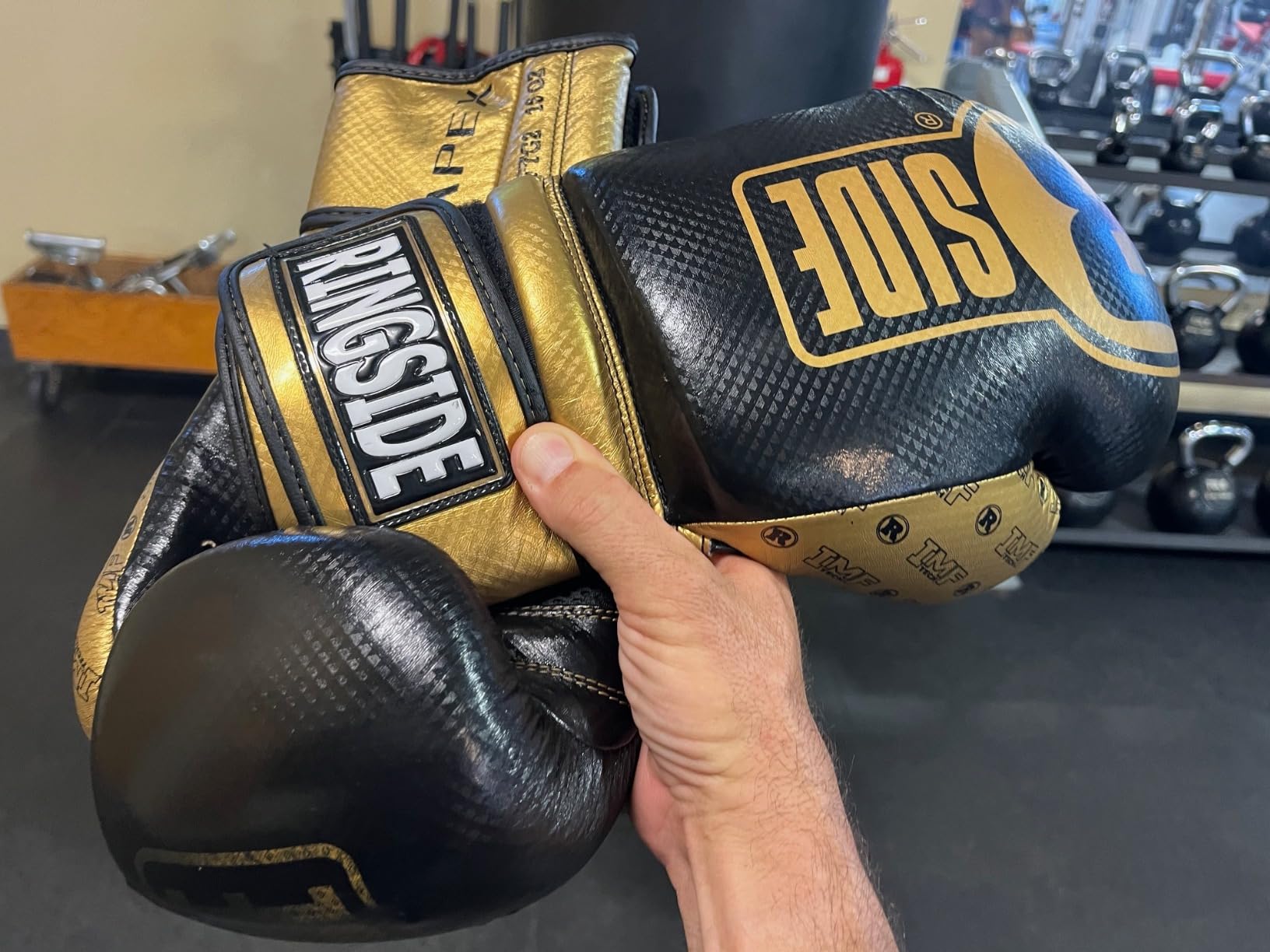 Ringside Apex Flash Sparring Gloves, IMF-Tech Boxing Gloves with Secure Wrist Support, Synthetic Boxing Gloves for Men and Women customer photo 2