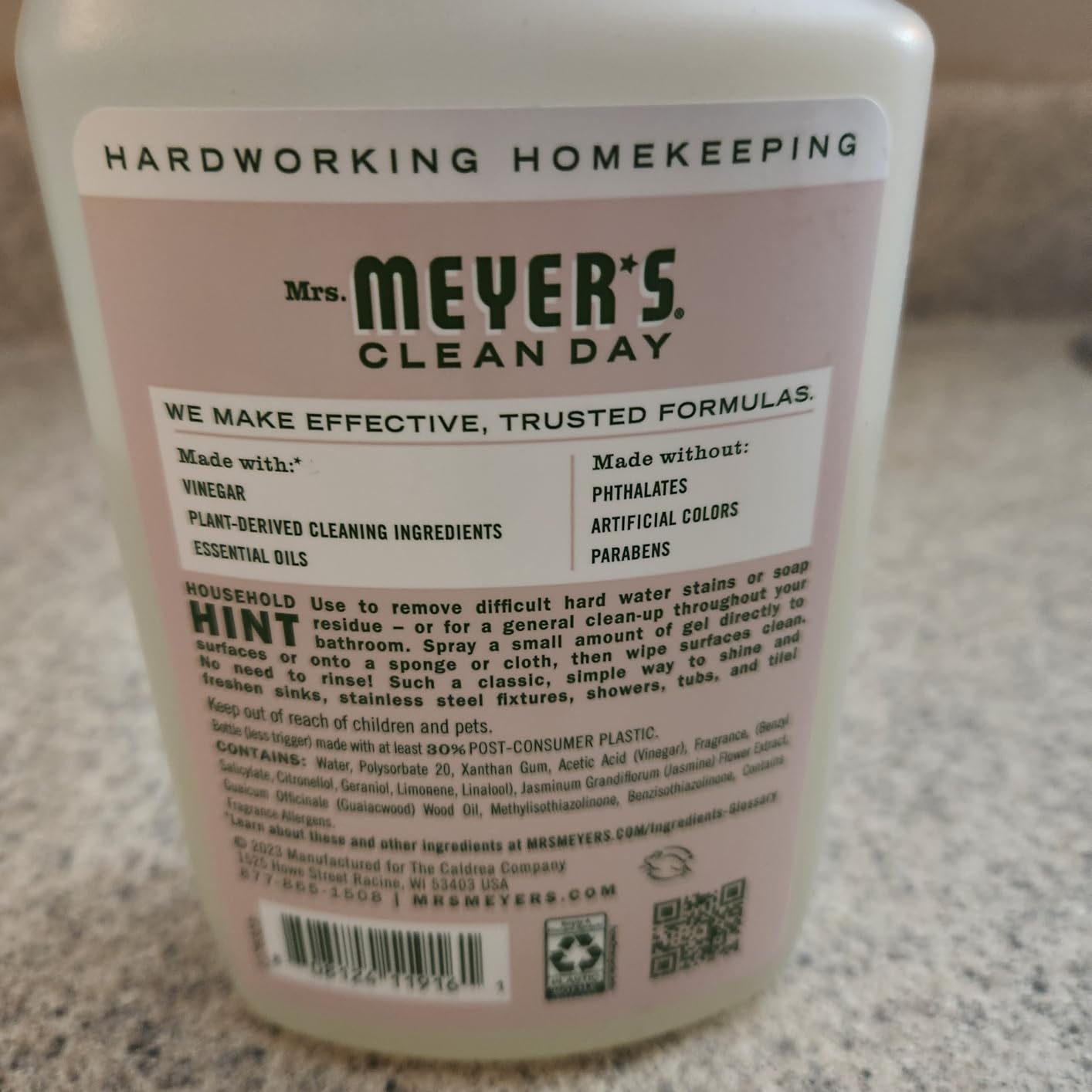 MRS. MEYER'S CLEAN DAY Vinegar Gel Cleaning Spray, Apple Blossom, 16 fl oz | Breaks Down Grime, Lifts Dirt from Surfaces, Bathroom Use, No-Rinse Formula customer photo 2