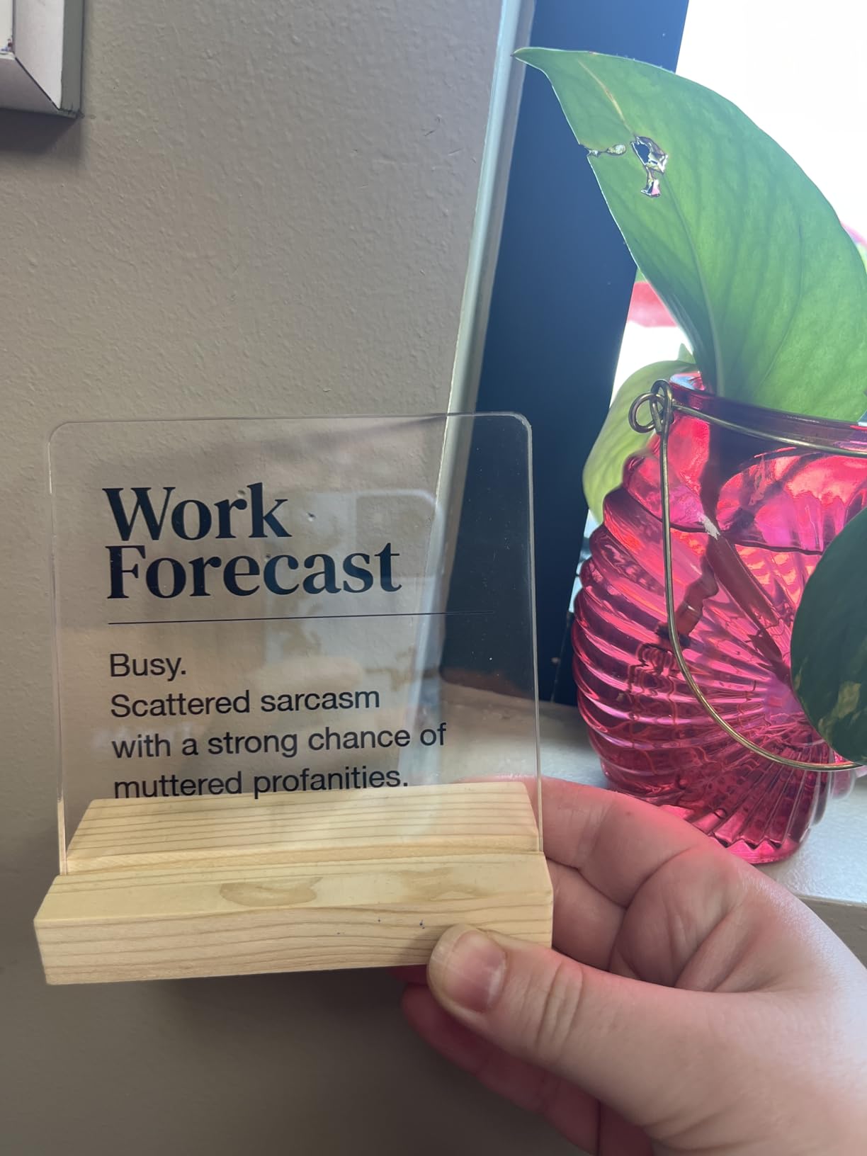 Inspirational Gift Ideas, Thank You Gifts for Women Men Friends | Appreciation Gifts for Coworkers, Motivational Quote Clear Desk Sign Decor, Home Office Desk Decor (4 x 4 Inches) customer photo 1