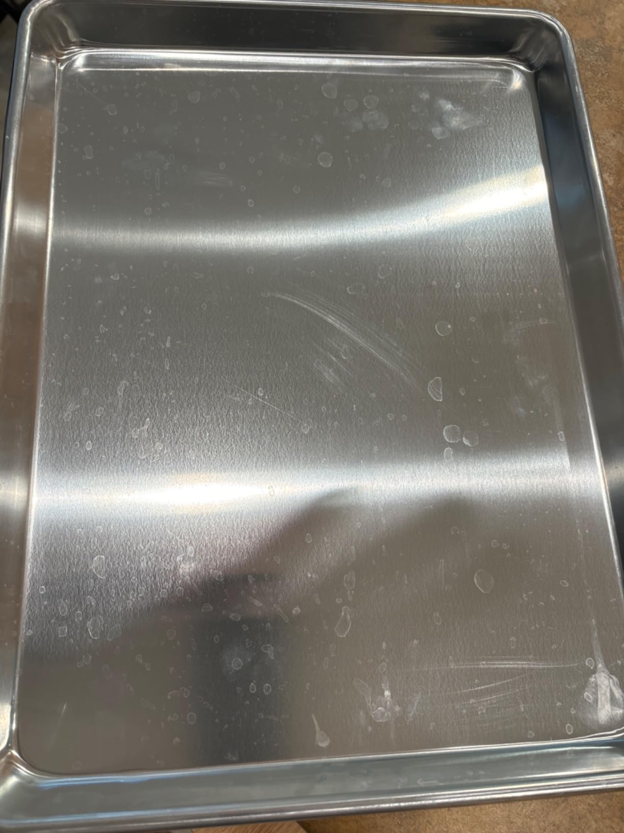 Commercial Quality Baking Sheet Pan Set, Natural Aluminum Cookie Sheet, Umite Chef Warp Resistant Baker's Half Sheet Pan, Large Thick Cookie Tray Pans for Baking, Roasting(2 Pack, 18X13In) customer photo 1