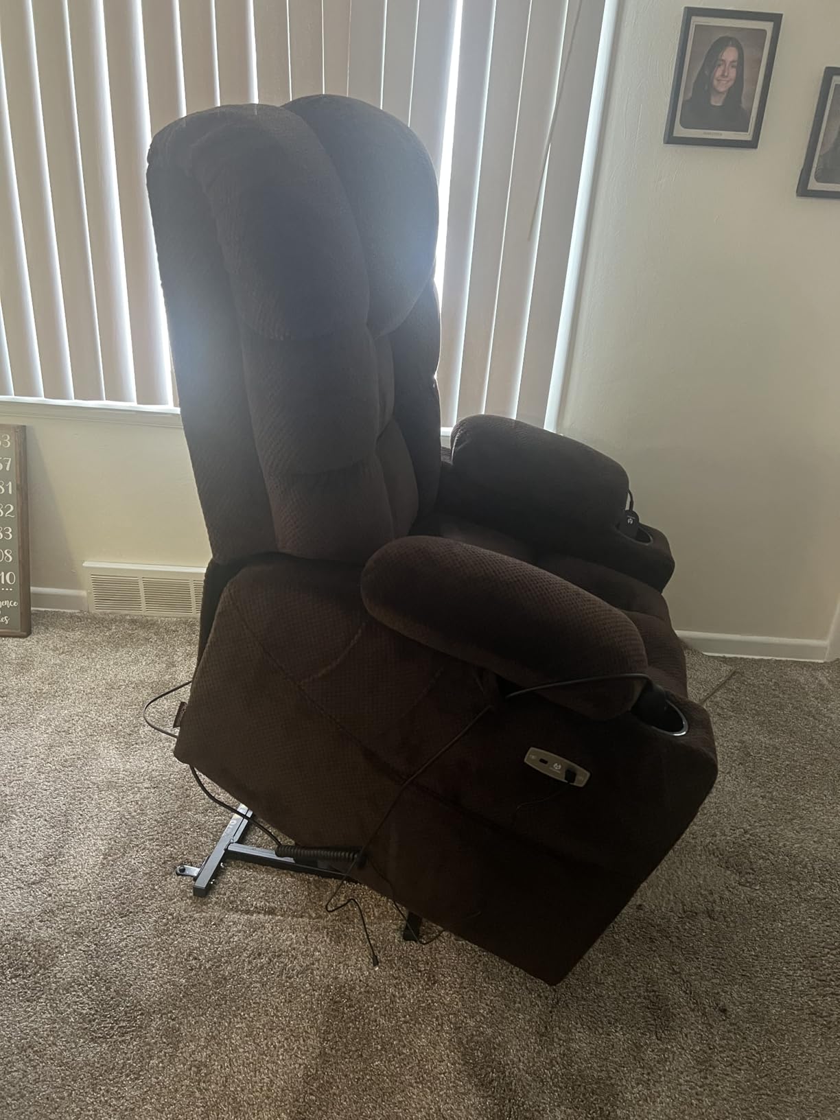 MCombo 3 Motor Large Power Lift Recliner for Elderly, Massage & Heat, 7634 | Lay Flat, Infinite Position, Power Headrest, Tall Elderly, 4.7