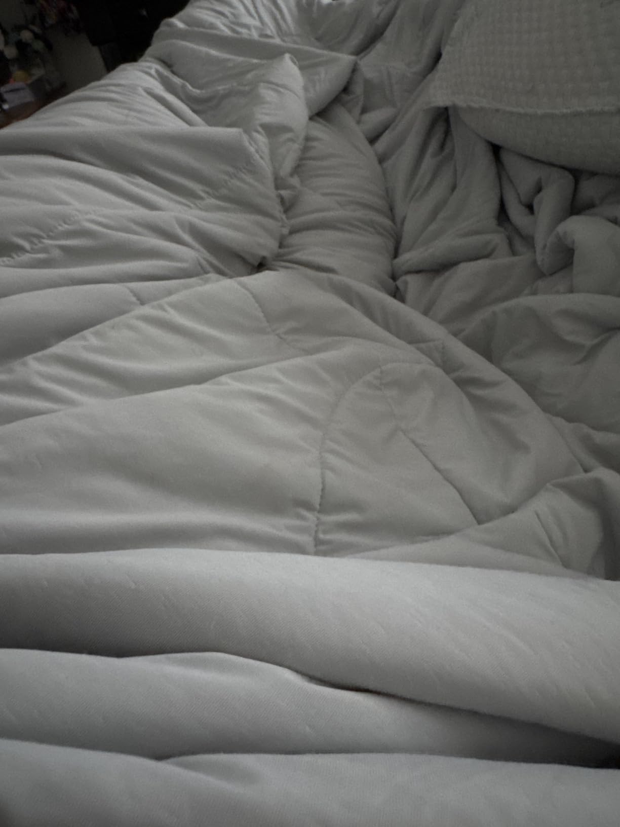 Bedsure Cooling Comforter Queen Size - Cooling Blankets for Hot Sleepers, Lightweight Comforter for Summer with Dual-Sided Cool Tech, Soft Breathable Cold Blanket for Sleeping, Grey, 88x88 Inches customer photo 2